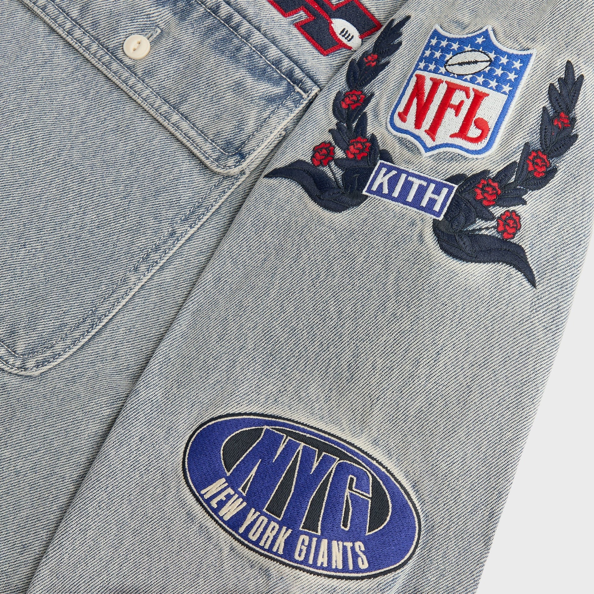 Kith for the NFL New York Giants Denim Henson Shirt - Cameron Wash - PH