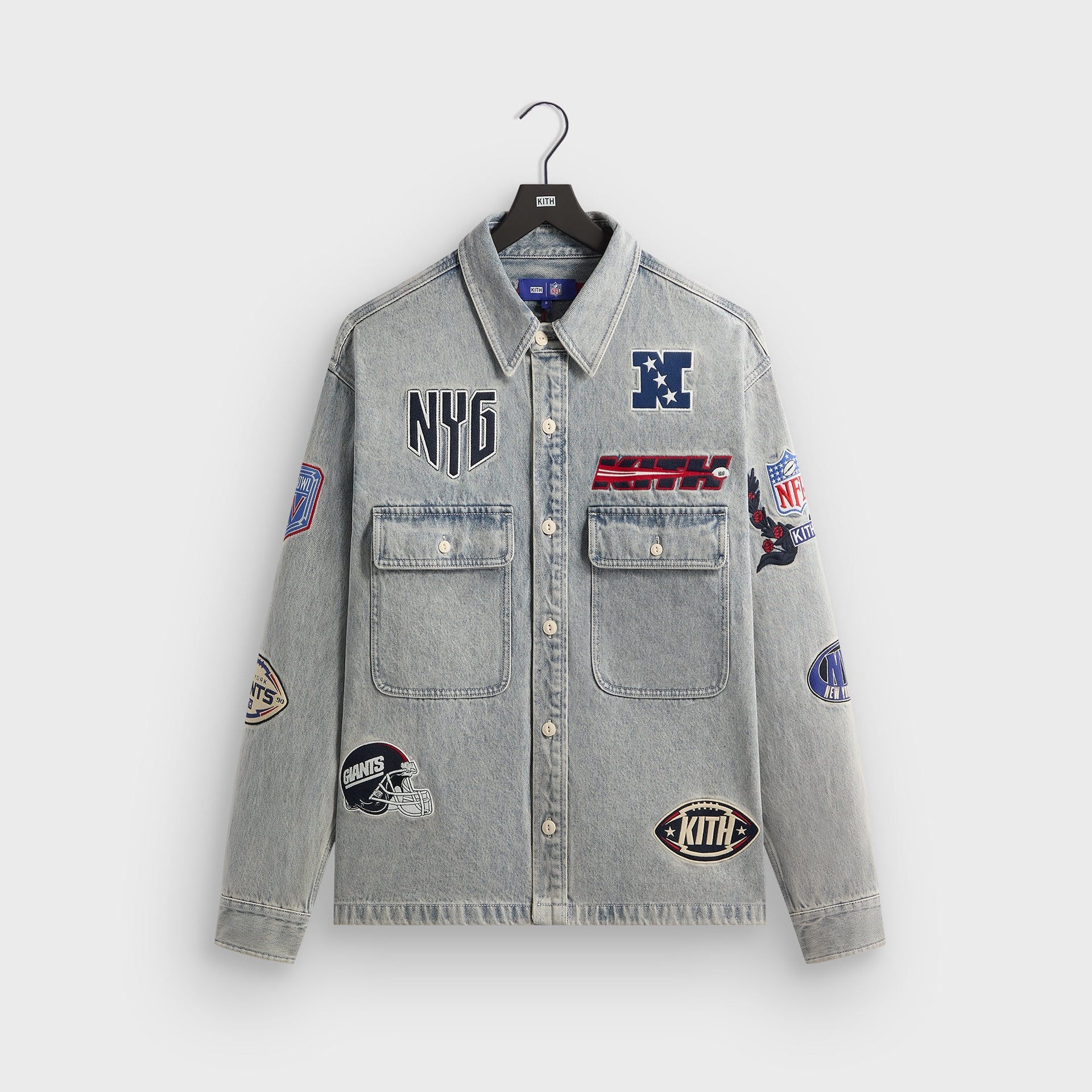 Kith for the NFL New York Giants Denim Henson Shirt - Cameron Wash - PH