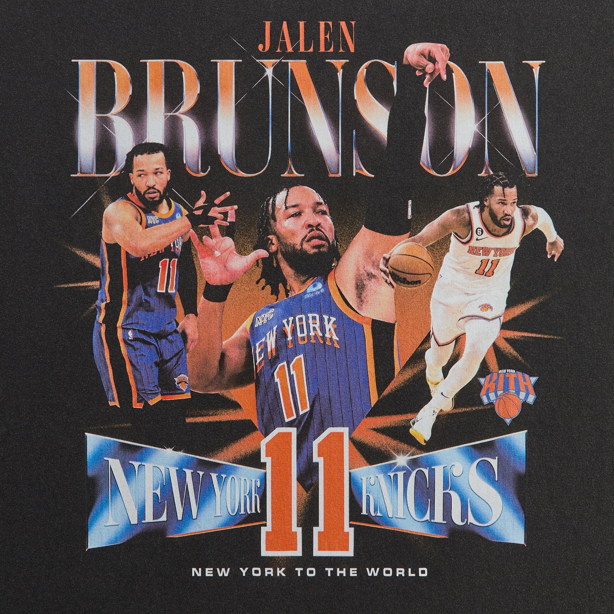 トップス Kith Jalen Brunson Vintage Tee Kith for the New York Knicks Jalen Brunson Vintage Tee - Black