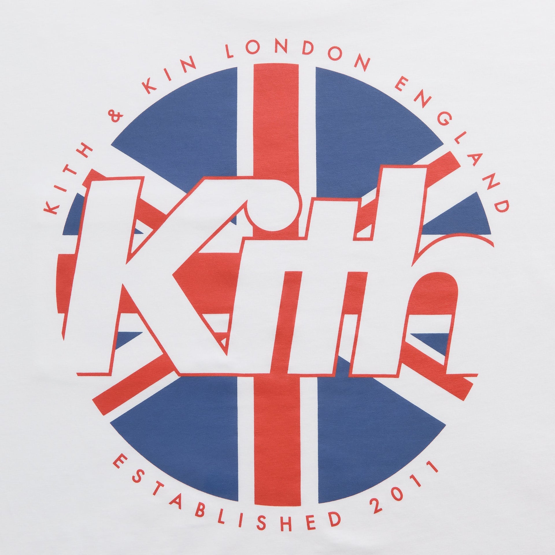 Kith Union Jack Shield Vintage Tee - White - PH