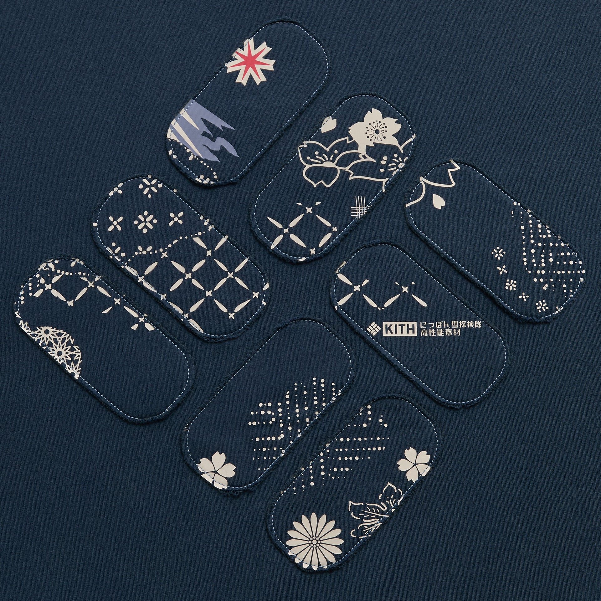 Kith for Columbia Patchwork Vintage Nelson Crewneck - Nocturnal