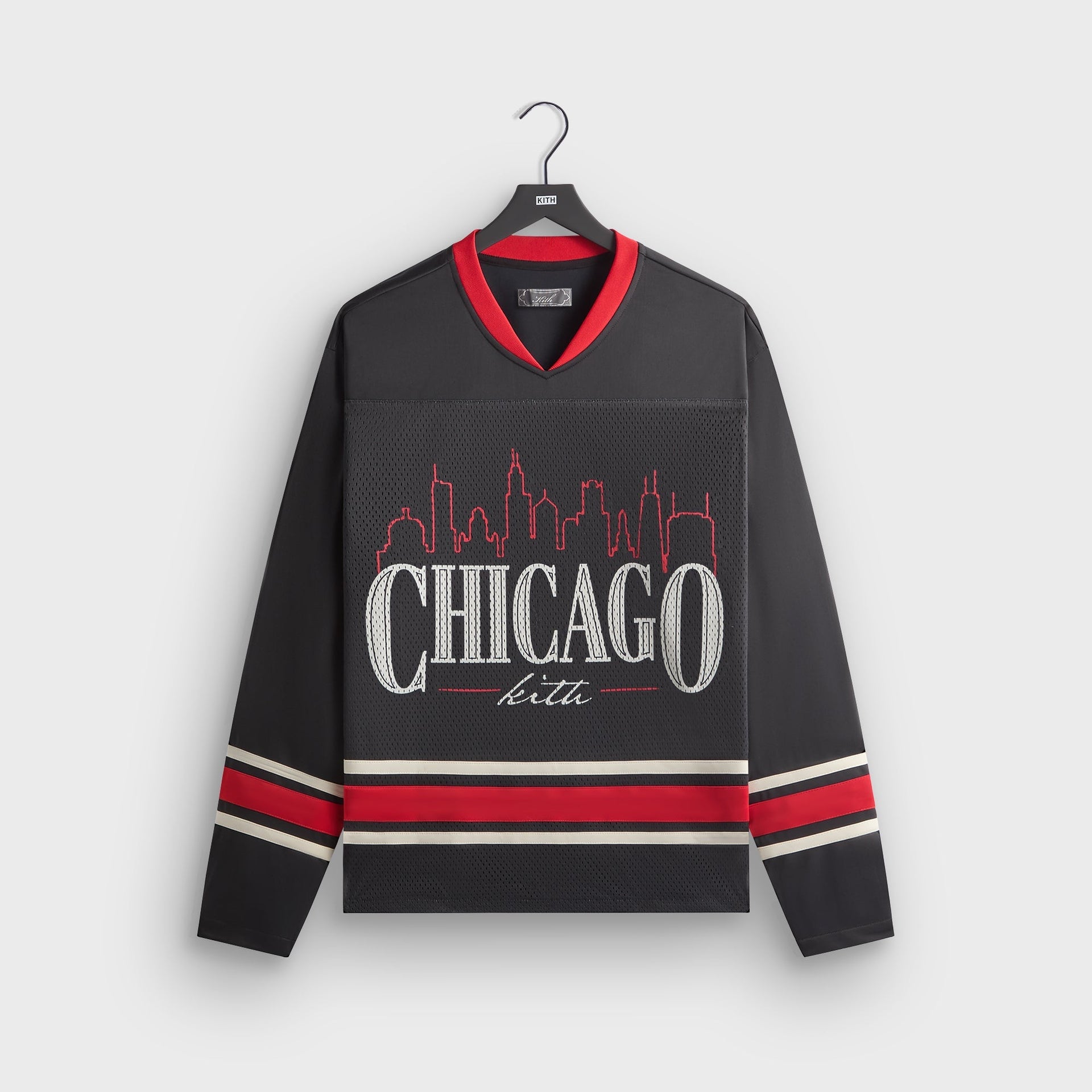 Kith Chicago Long Sleeve Malik Jersey - Black - PH