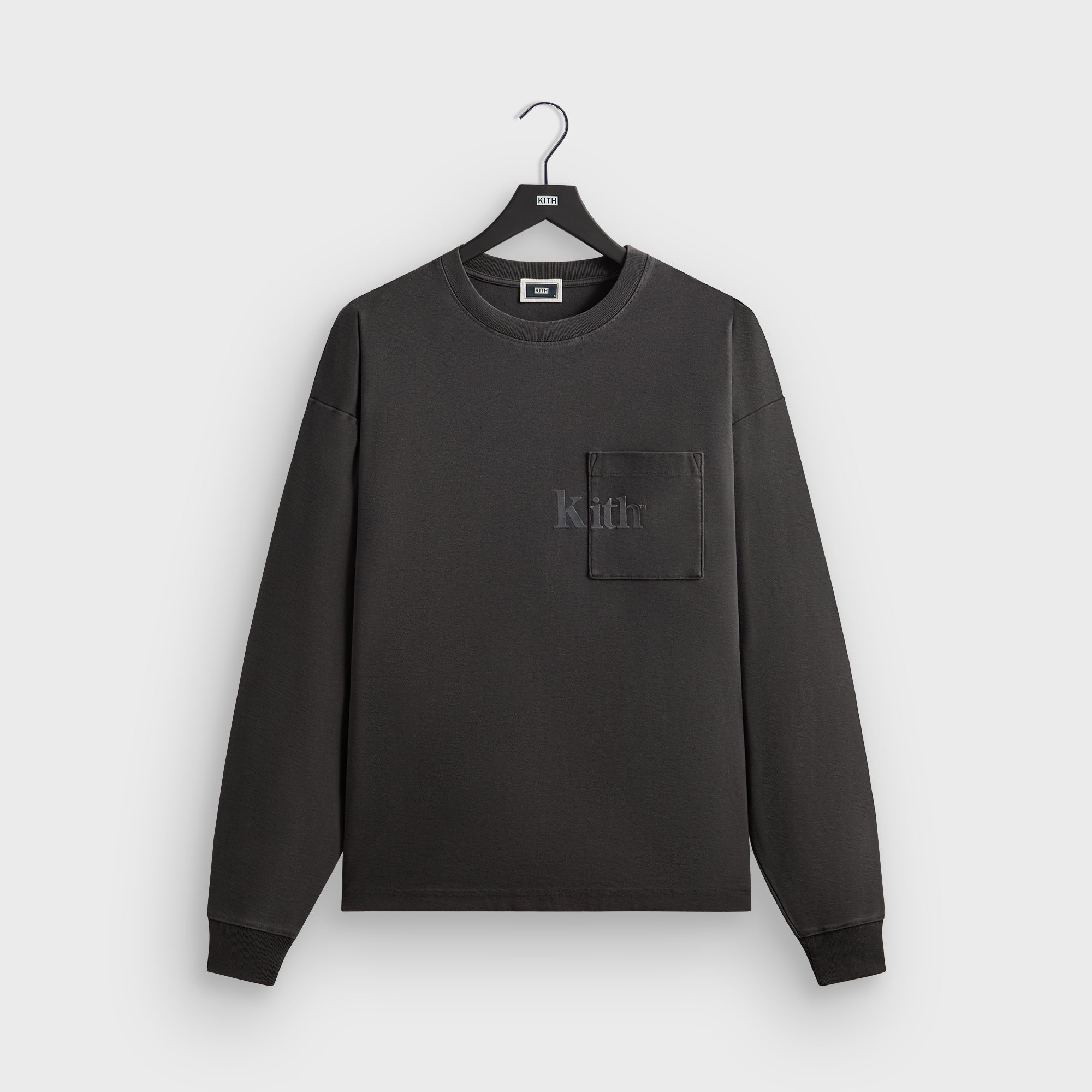 Kith ×   ロンT #M Kith Sueded French Terry Long Sleeve Lawson Tee - Black