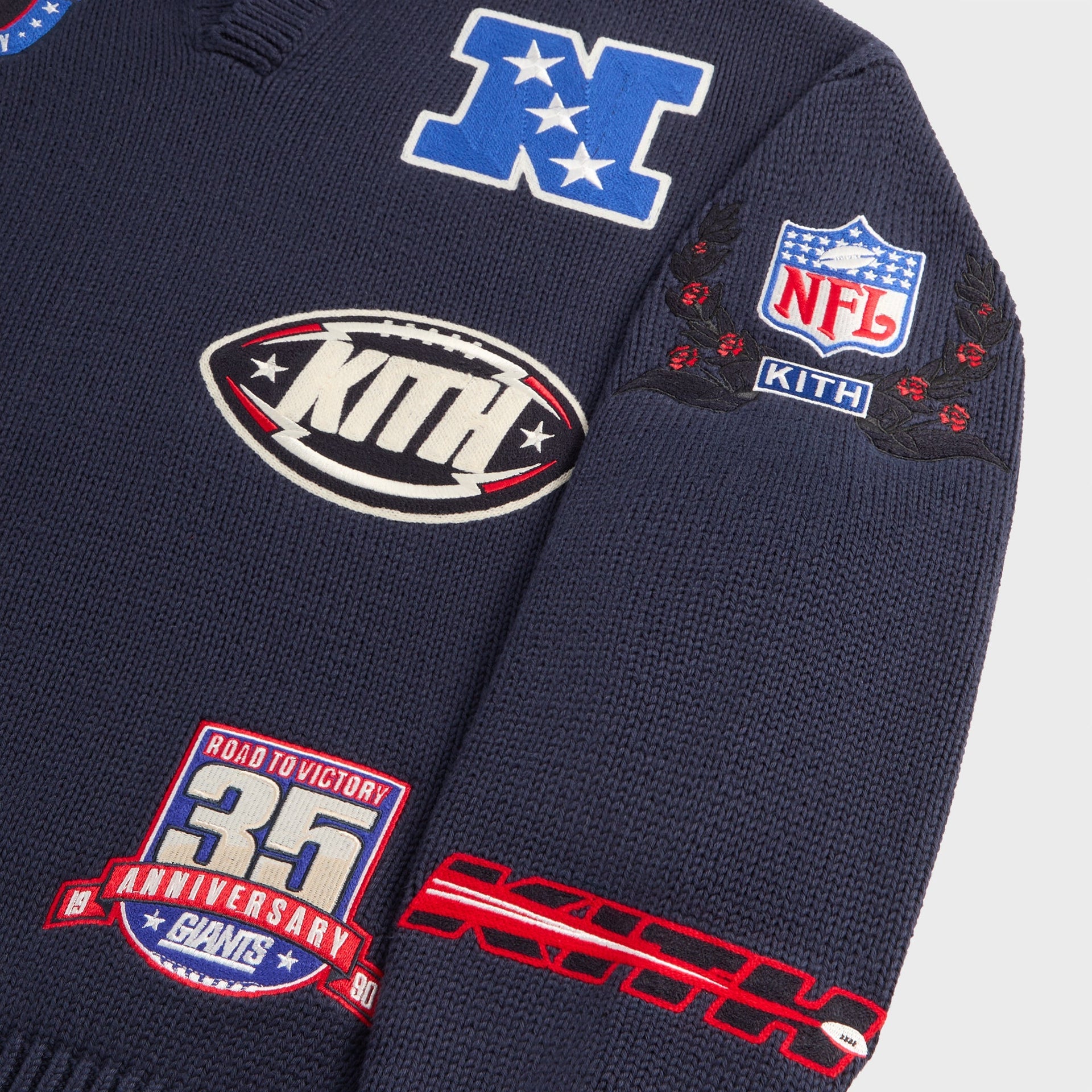 Kith for the NFL New York Giants Nelson Rugby Sweater - Nocturnal - PH