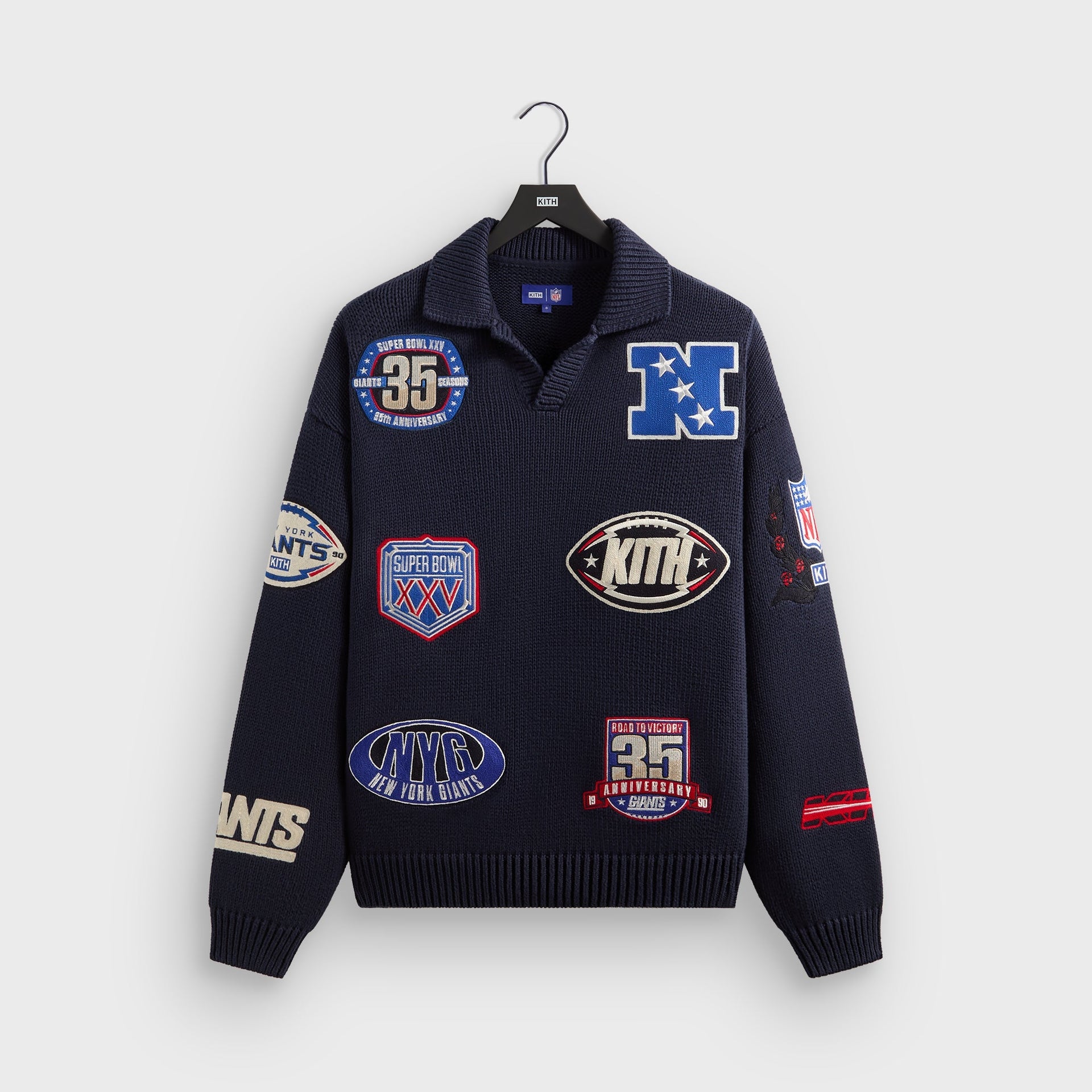 Kith for the NFL New York Giants Nelson Rugby Sweater - Nocturnal - PH
