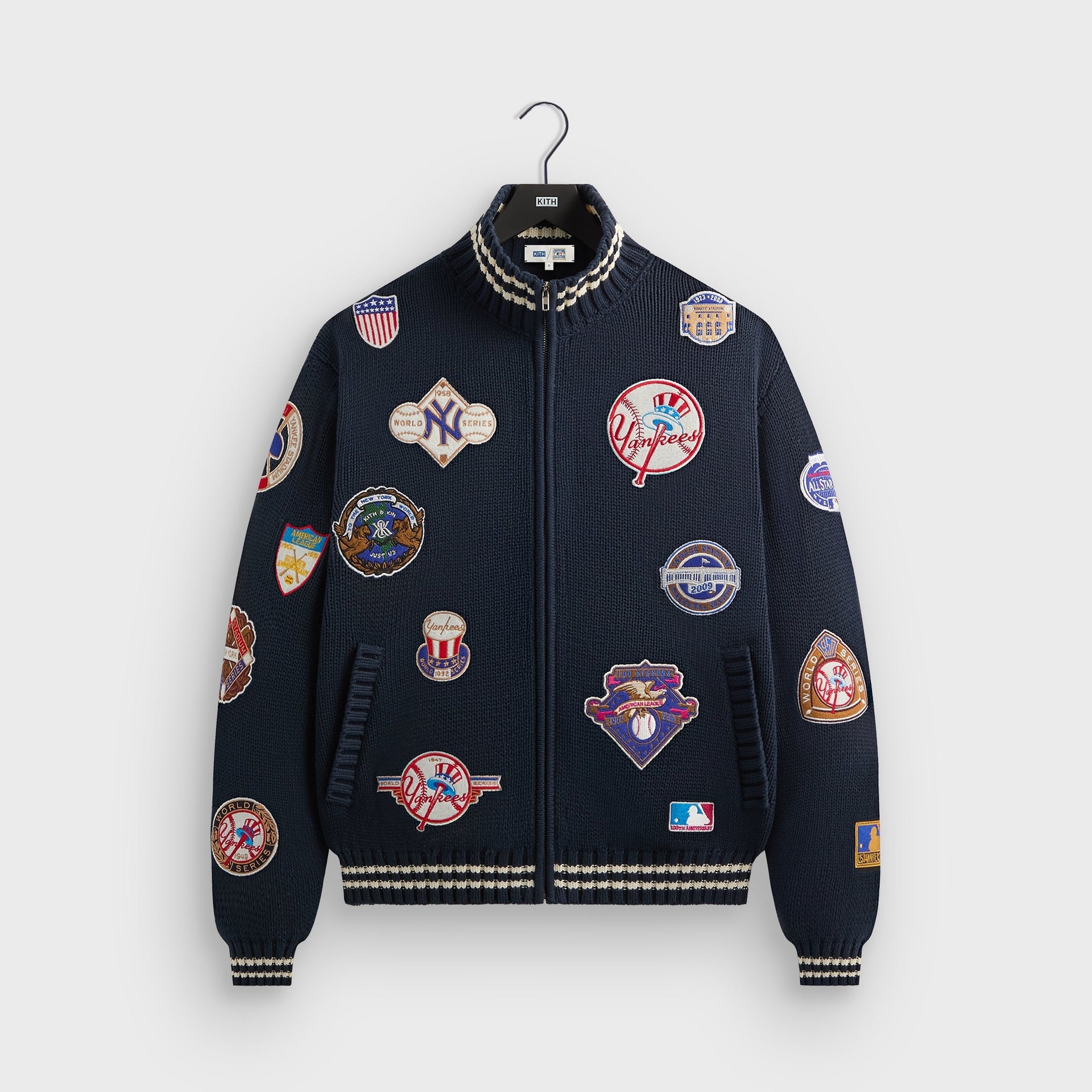 Kith for the New York Yankees All-Over Embroidered Wyona Full Zip - Nocturnal - PH