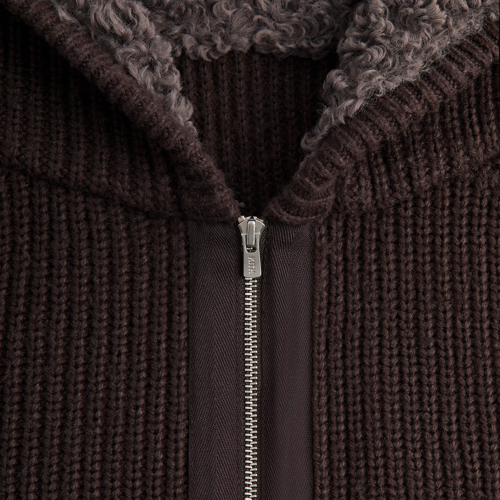 Kith Merino Knit Quarter Zip Hoodie - Kindling - PH