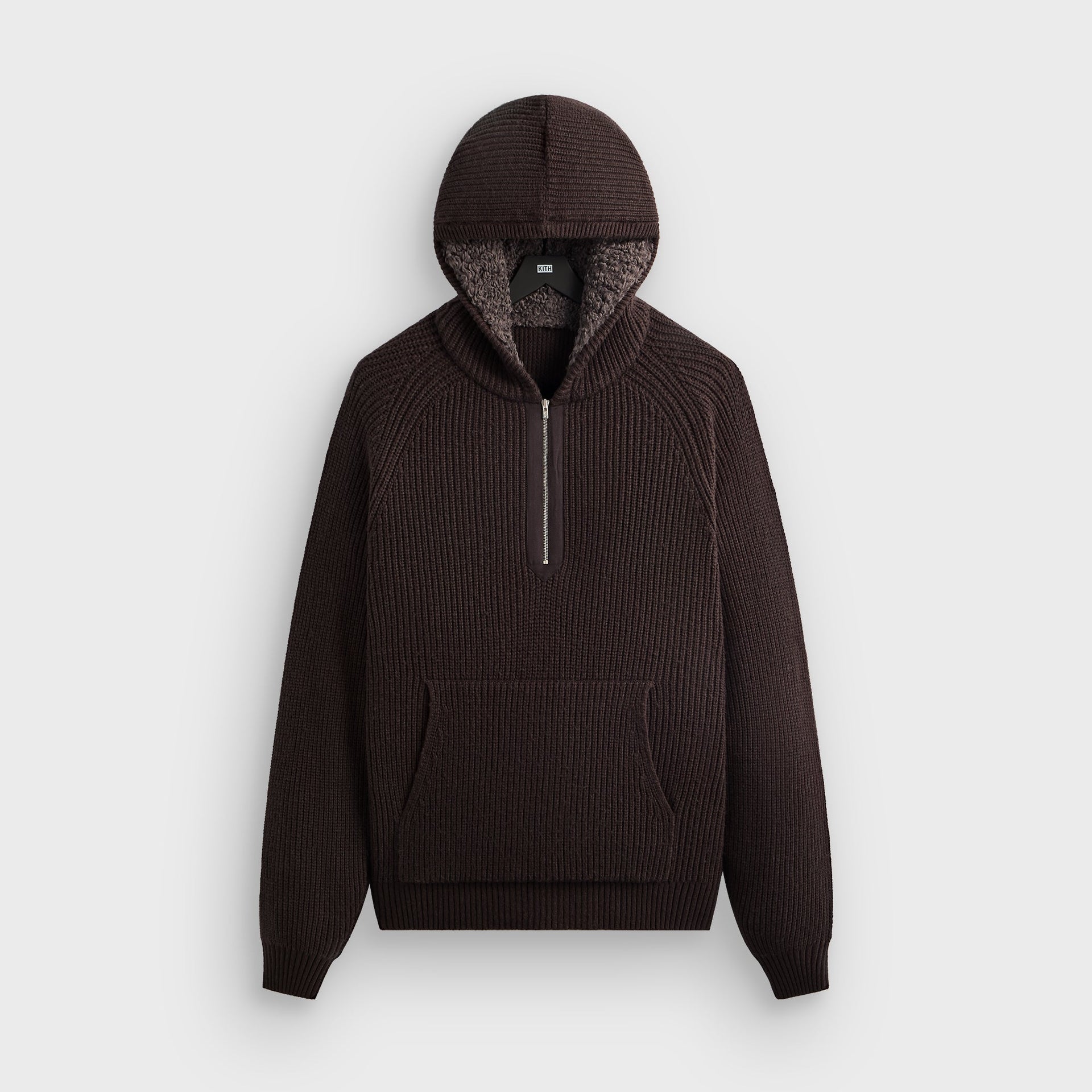 Kith Merino Knit Quarter Zip Hoodie - Kindling - PH