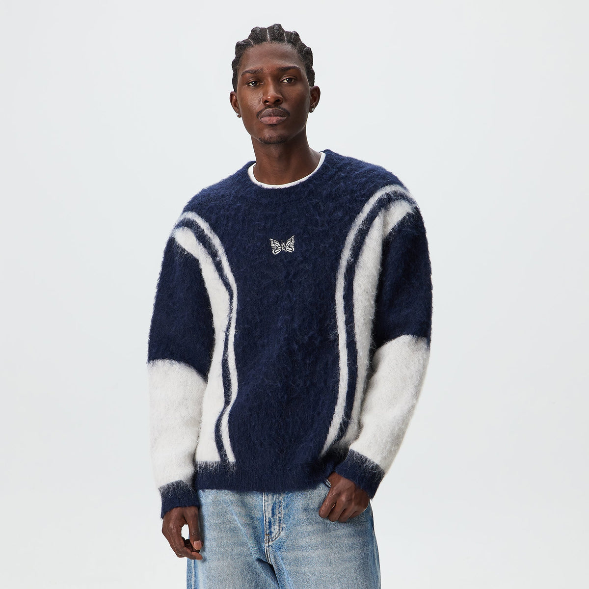 Kith for Needles Butterfly Lewis Sweater - Nocturnal