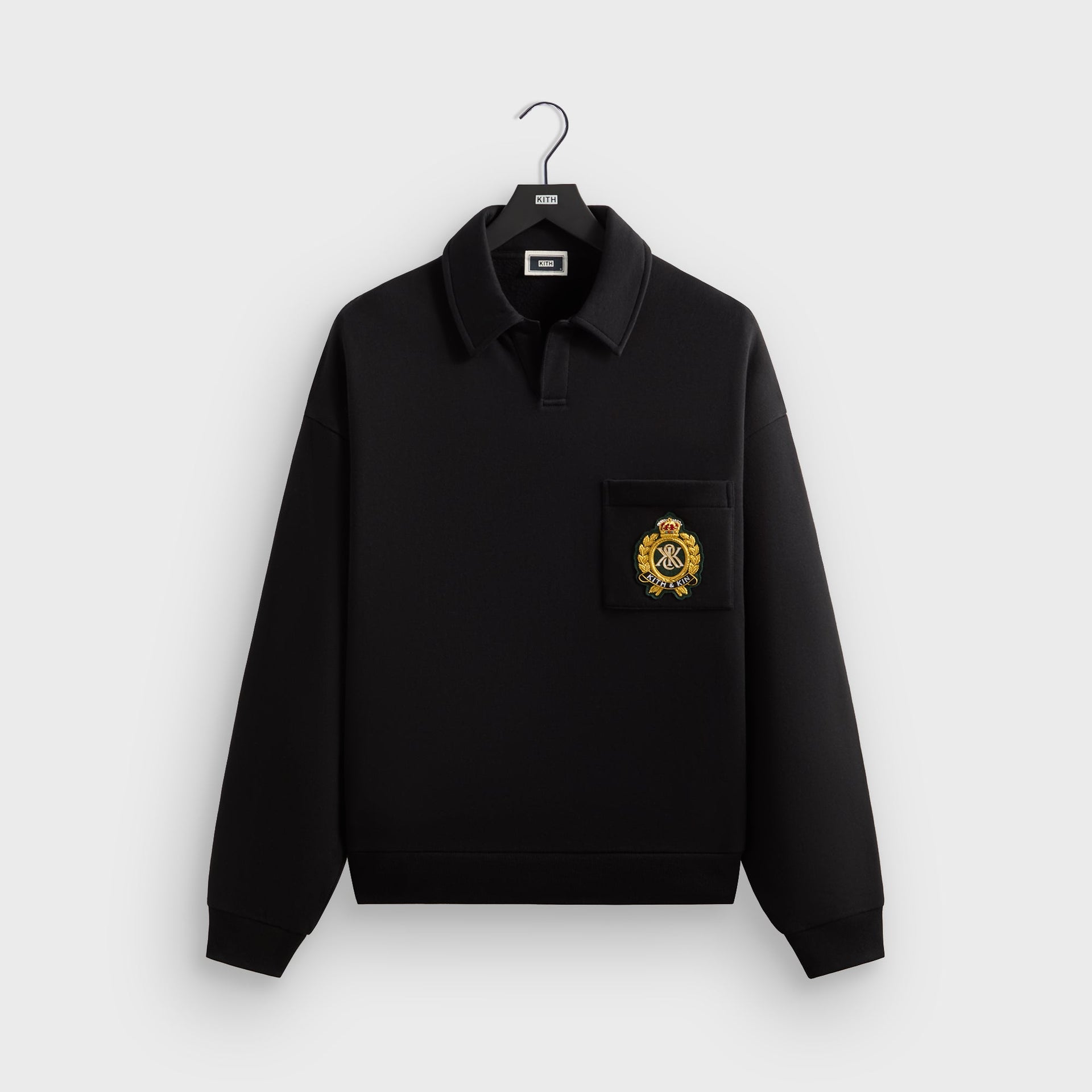Kith Bullion Lauel Crest Nelson Pocket Rugby - Black - PH