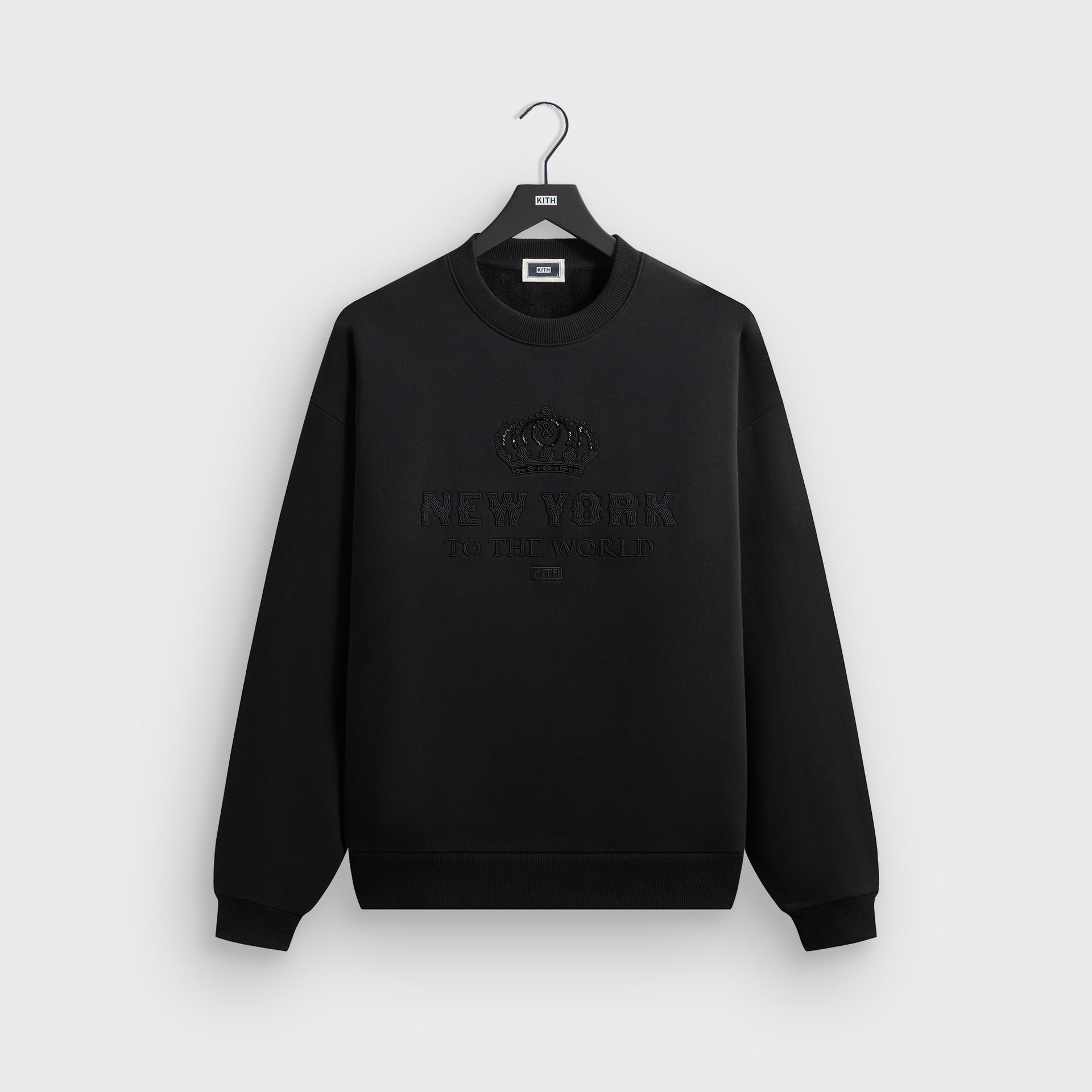 Kith New York To The World Crown Crewneck - Black - PH
