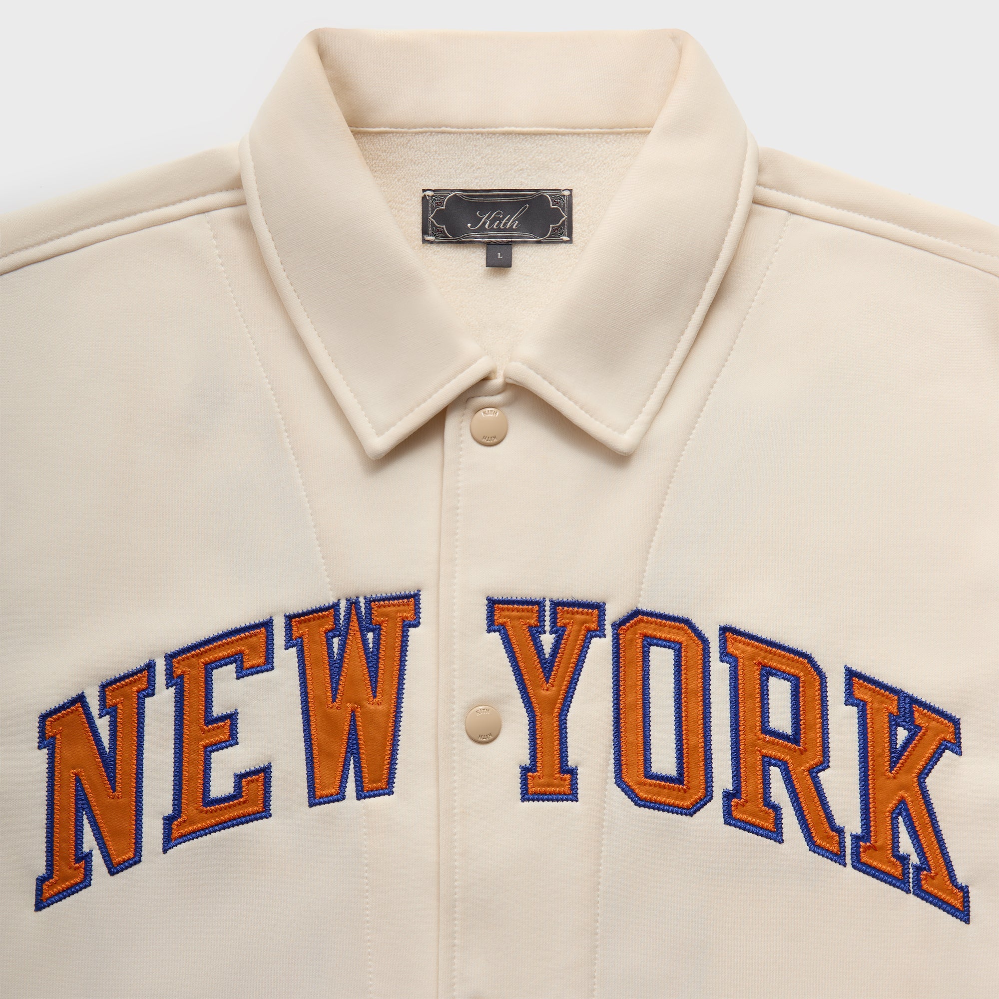 Kith for the New York Knicks Patrick Ewing Woodpoint Shirt - Sandrift