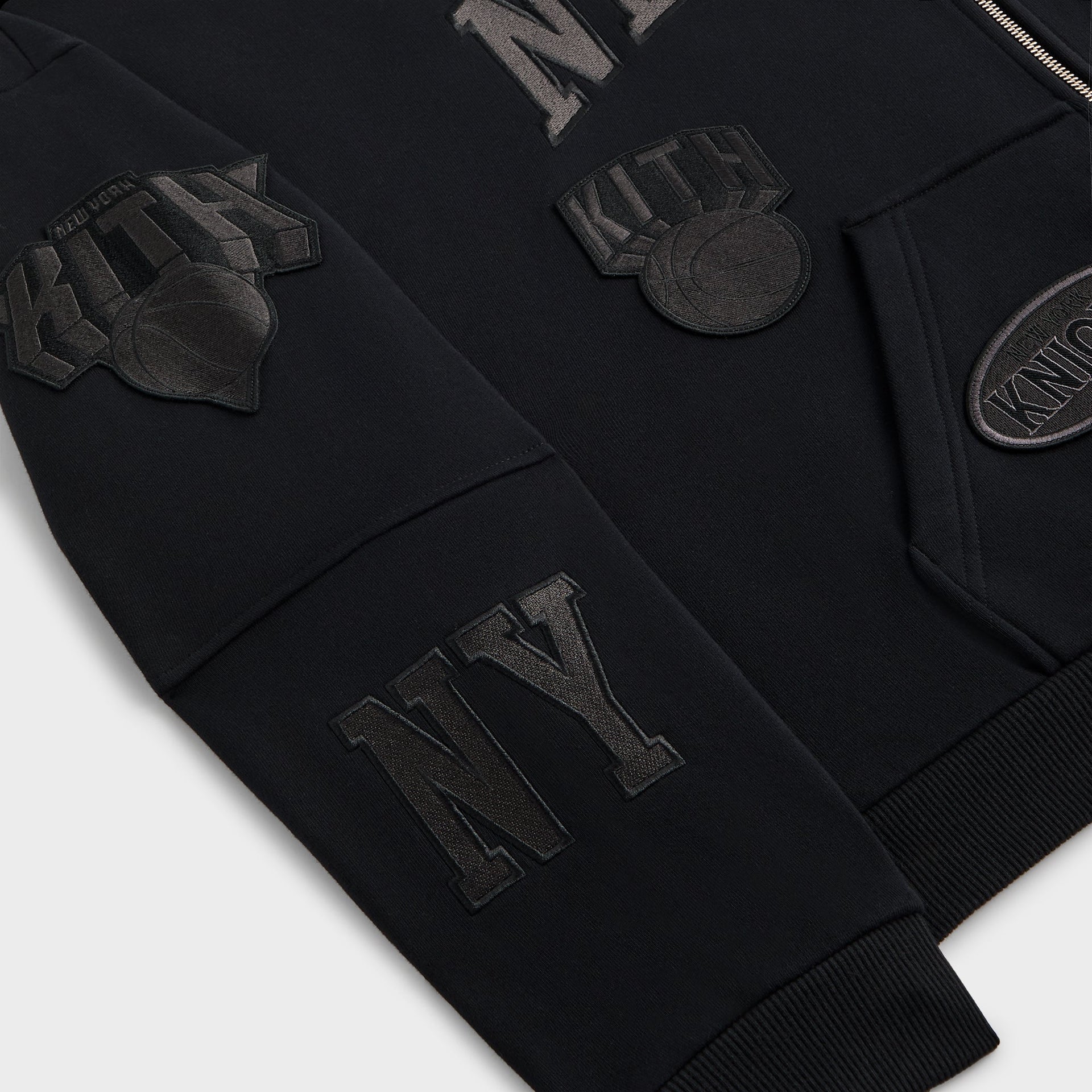 Kith for the New York Knicks Mash Up Braxton Vintage Hoodie - Black