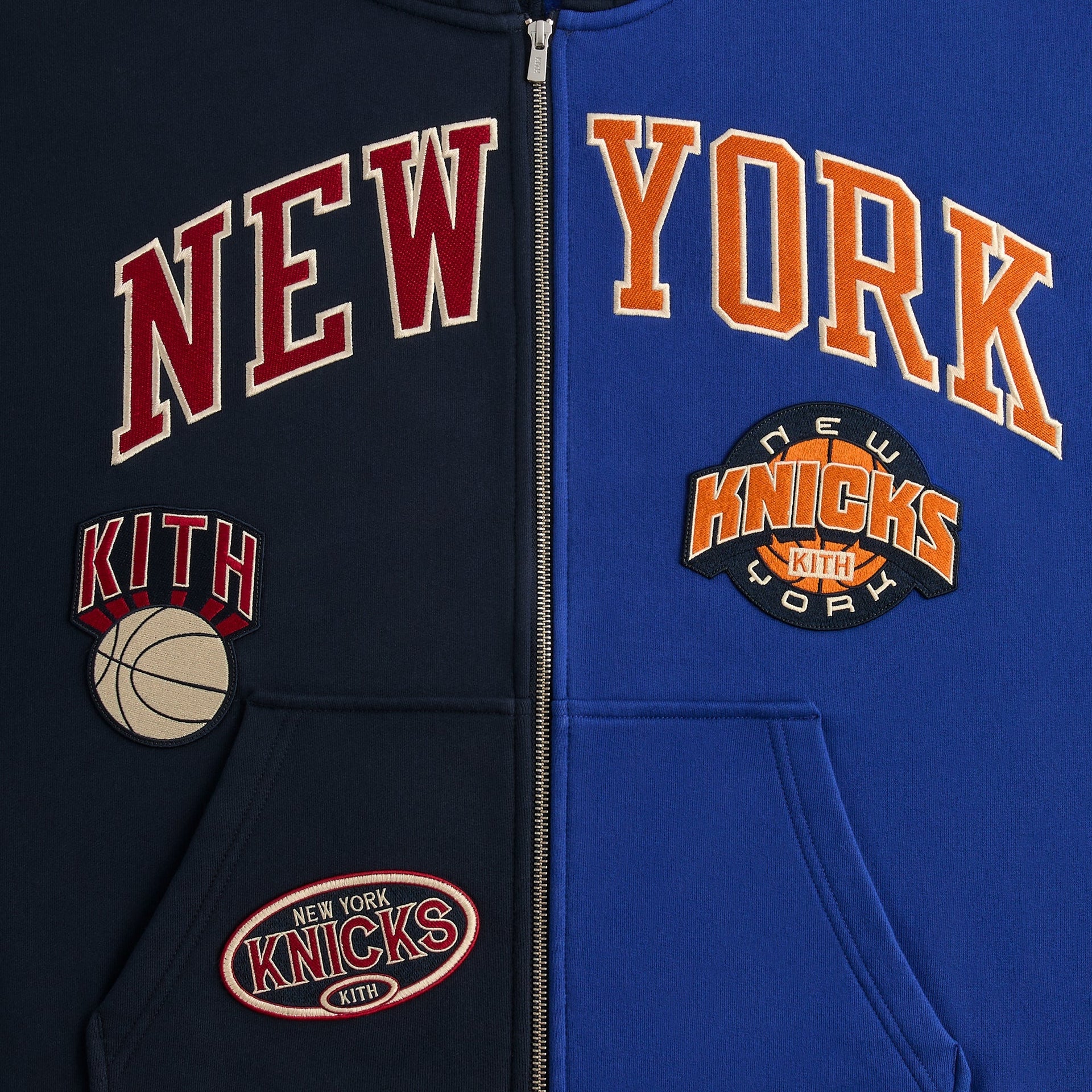 Kith for the New York Knicks Mash Up Braxton Vintage Hoodie - Nocturnal - PH