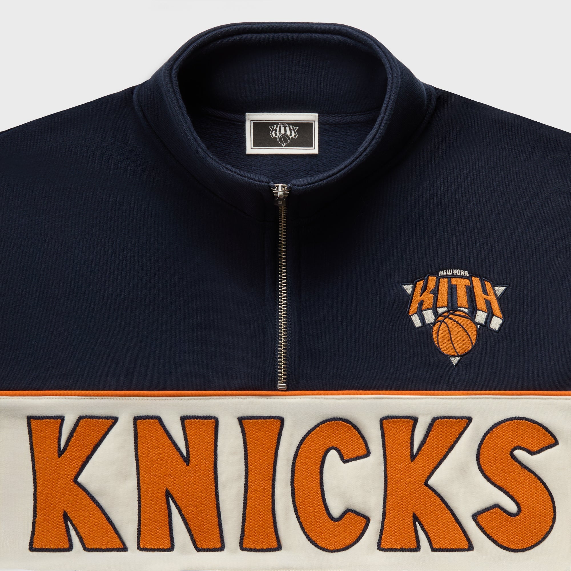Kith for the New York Knicks Coach Vintage Nelson Quarter Zip - Noctur