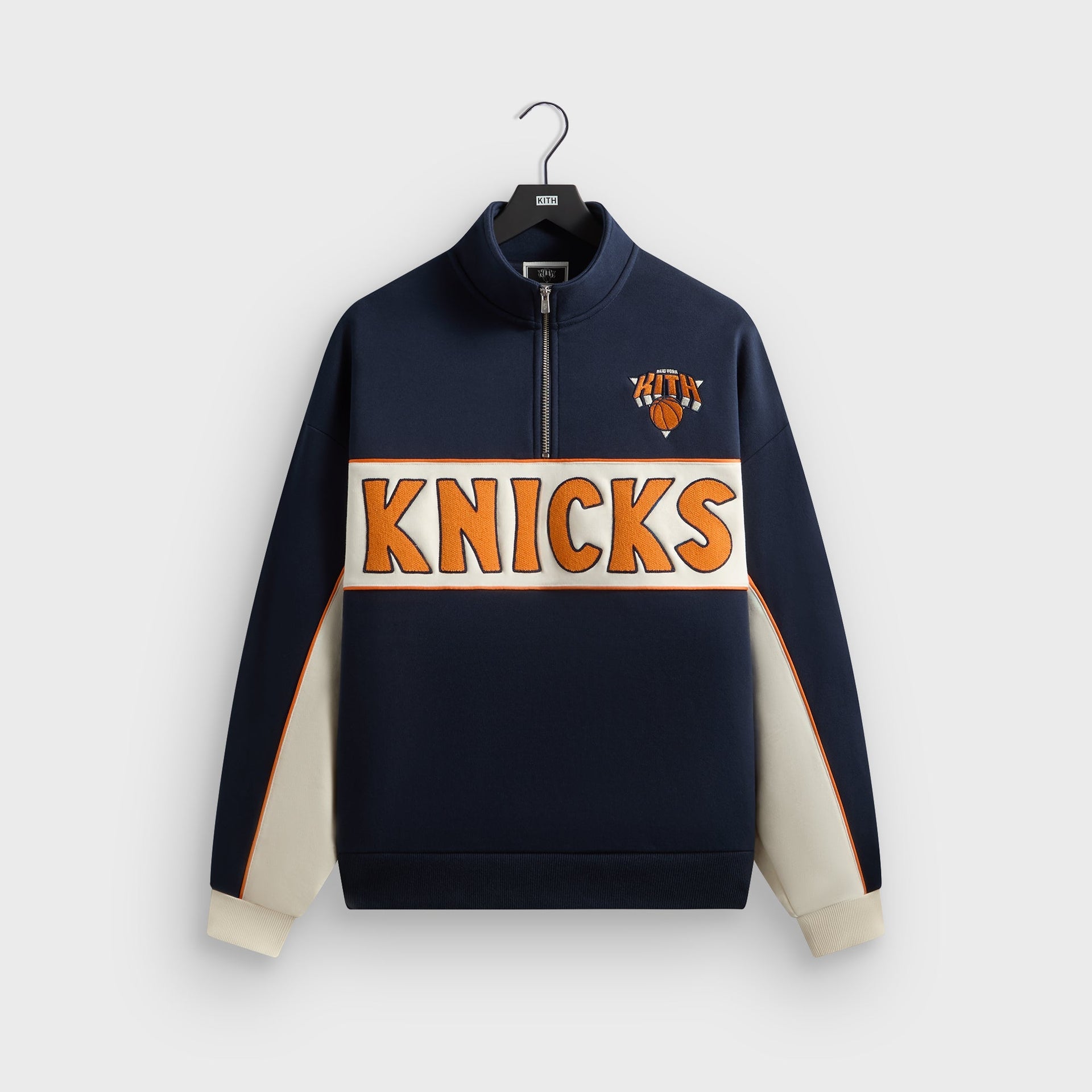 Kith for the New York Knicks Coach Vintage Nelson Quarter Zip - Nocturnal - PH