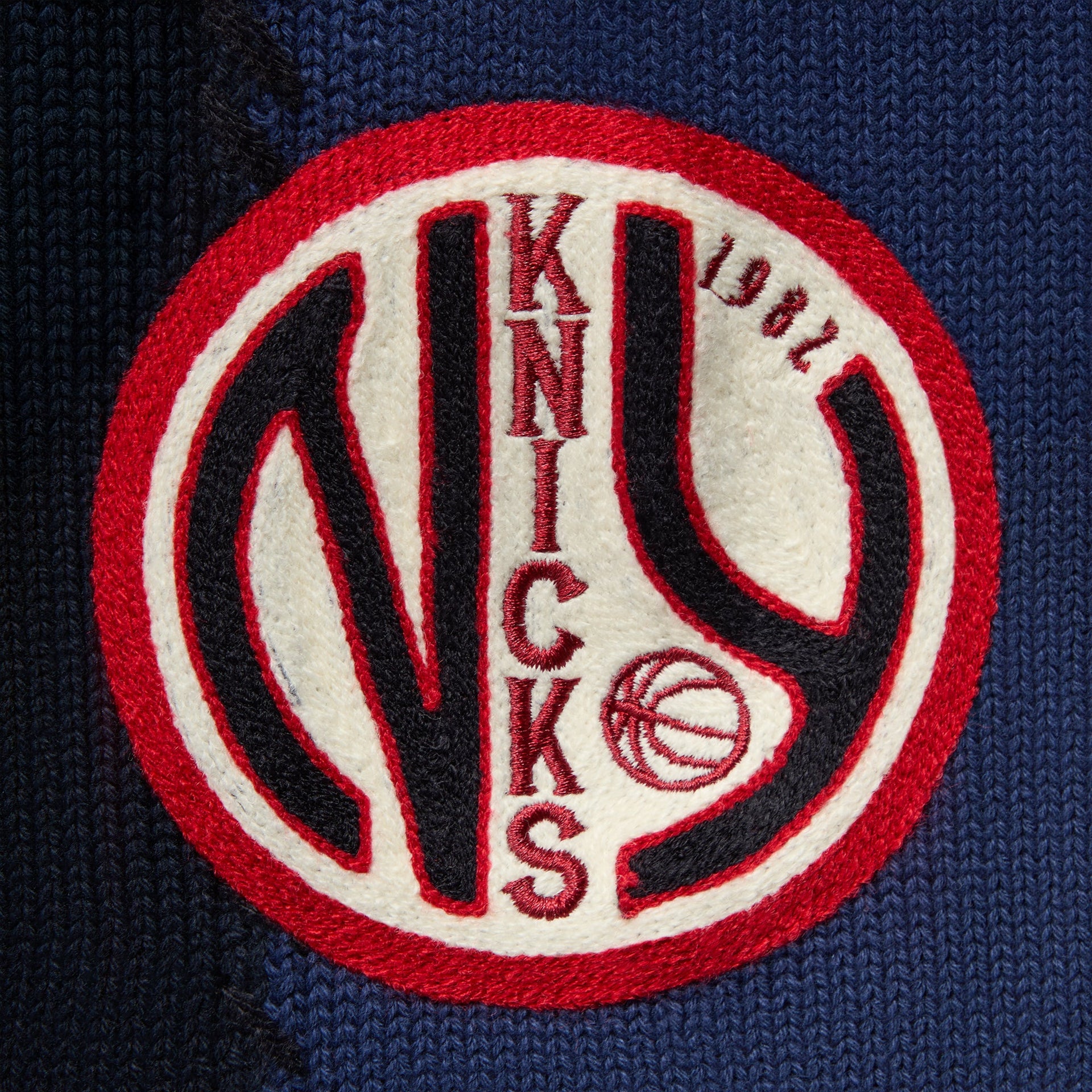 Kith for the New York Knicks Patchwork Crewneck Sweater - Nocturnal
