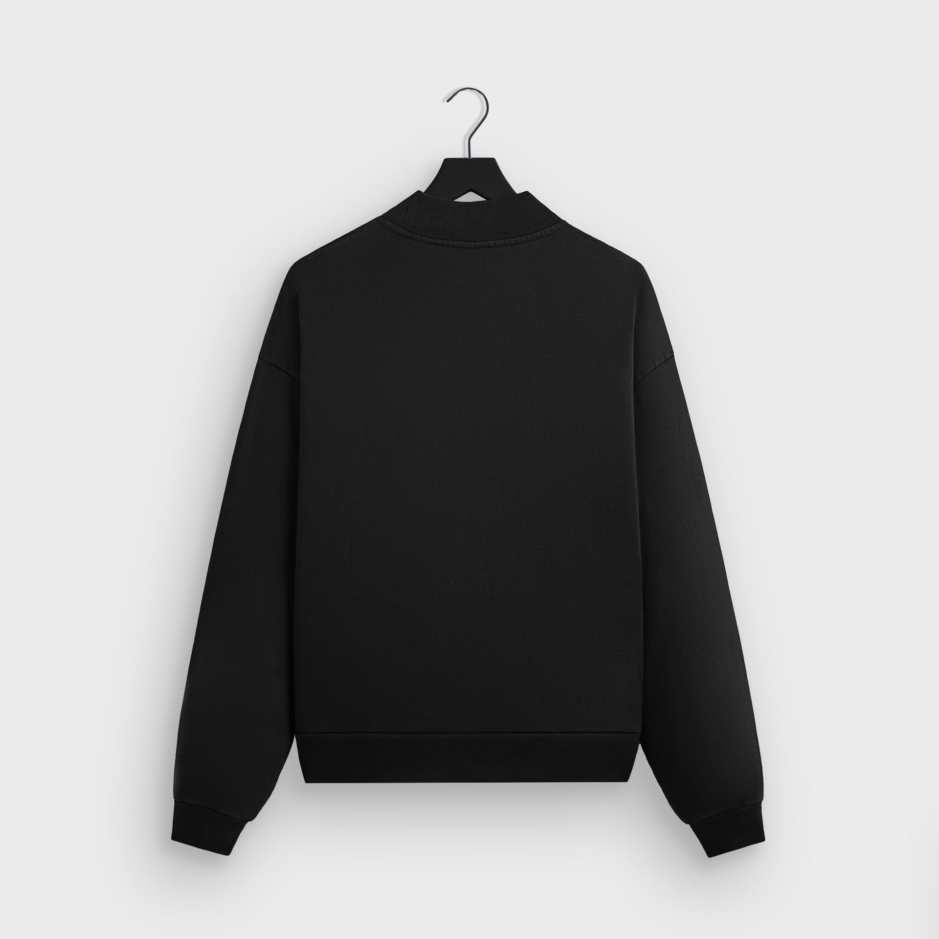 Kith Garment Dyed Fleece Mockneck Sweatshirt - Black - PH
