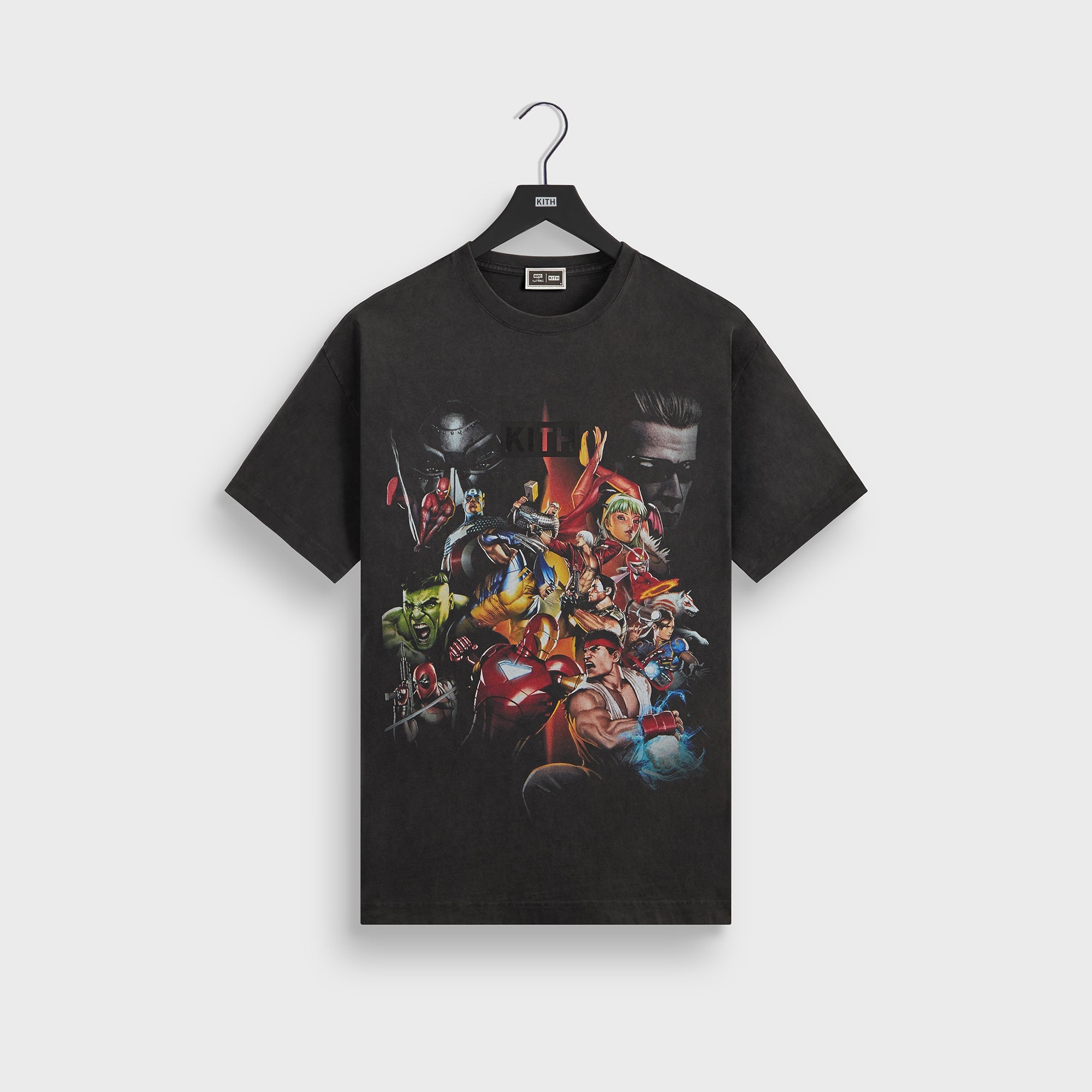 トップス Kith Marvel Capcom Super Heroes Tee XL Marvel vs. Capcom | Kith Heroes vs. Street Fighter Vintage Tee - Black