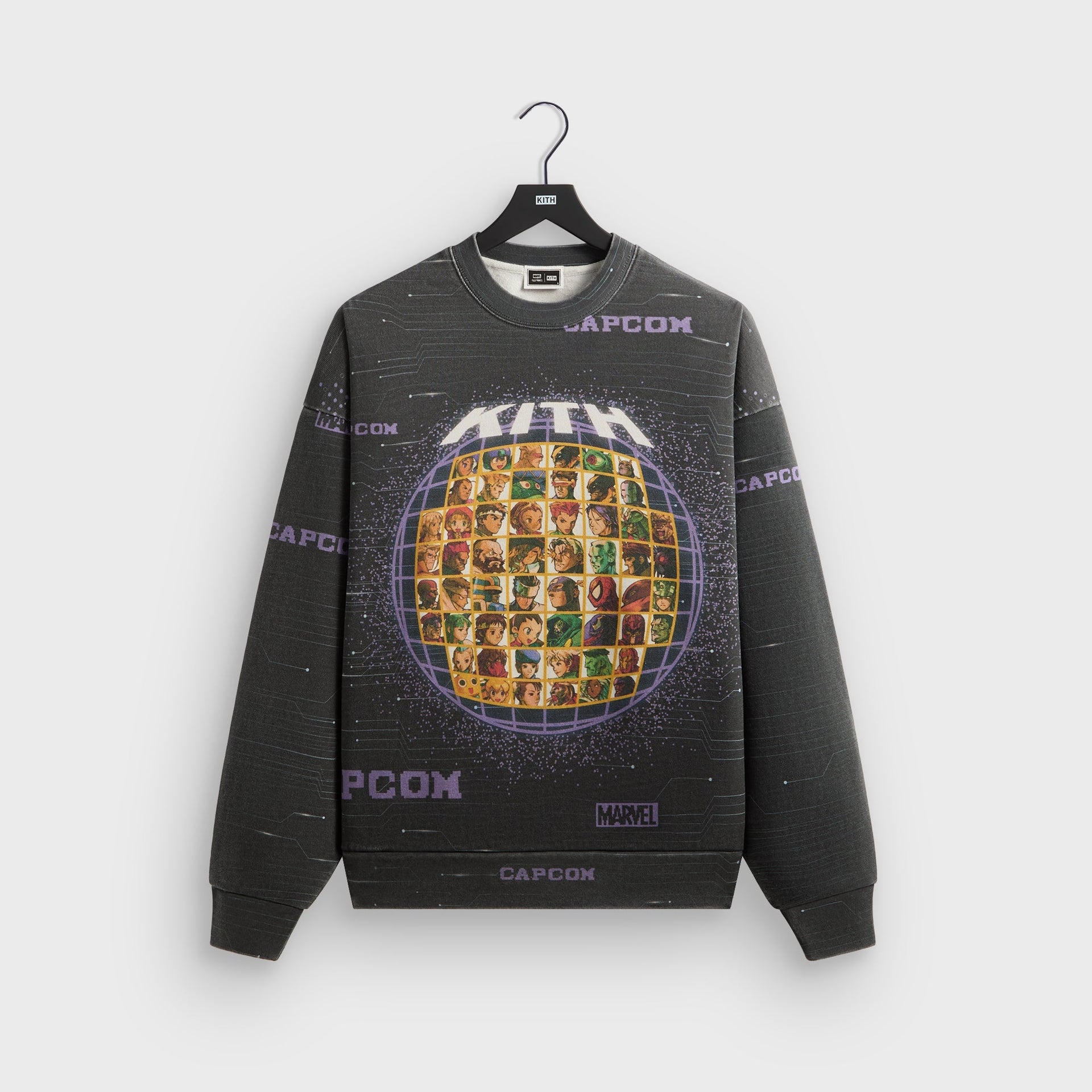 Marvel vs. Capcom | Kith Character Select Vintage Nelson Crewneck - Black - PH