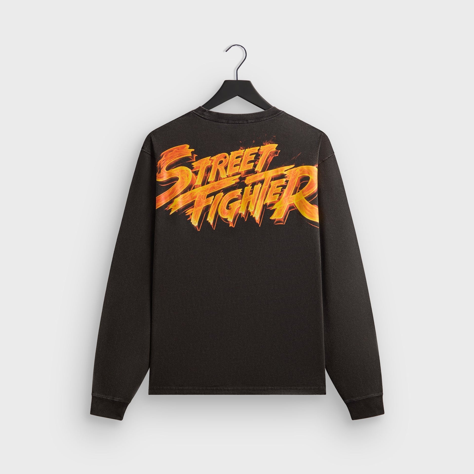 Capcom | Kith Street Fighter Flame Vintage Long Sleeve Tee - Black - PH