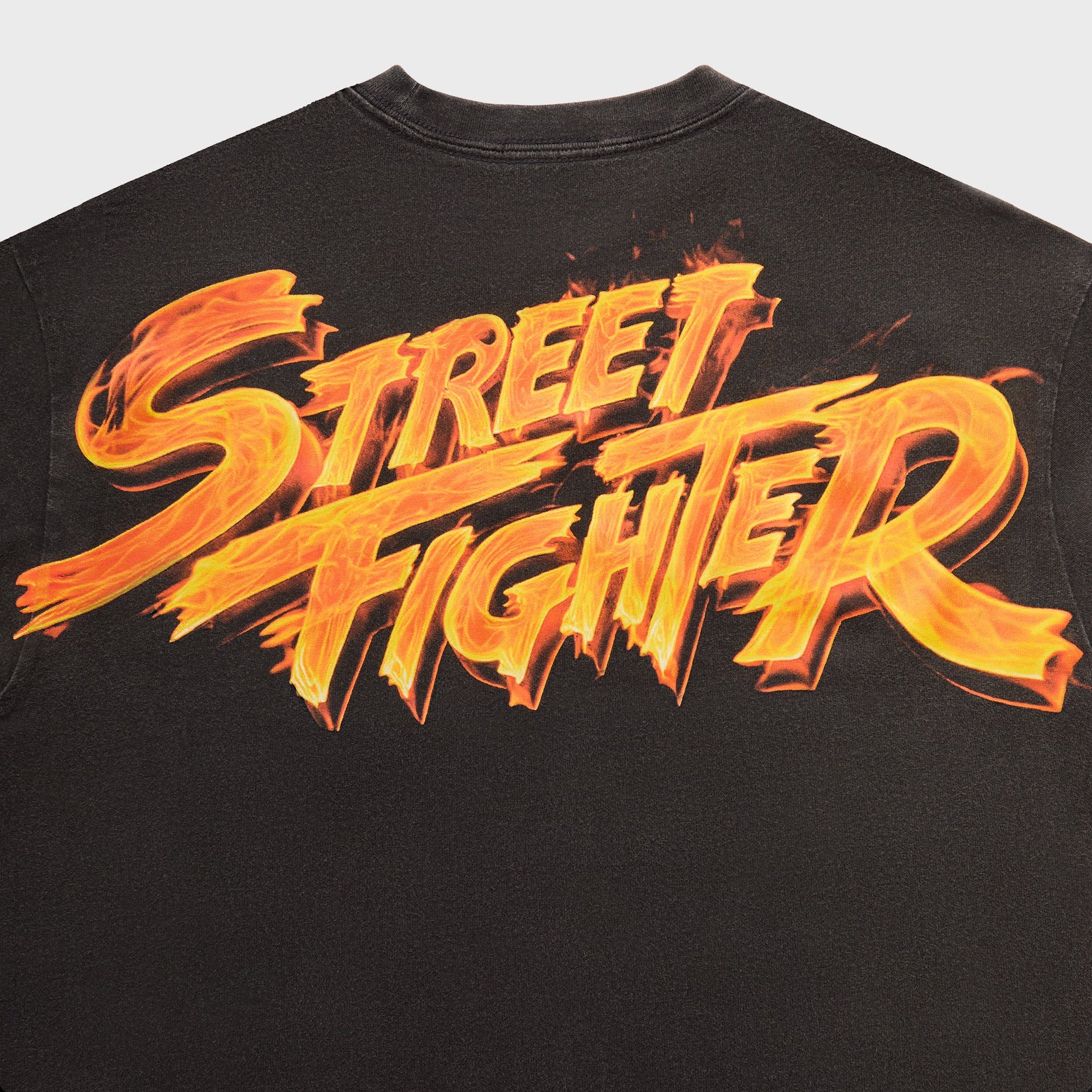 Capcom | Kith Street Fighter Flame Vintage Long Sleeve Tee - Black