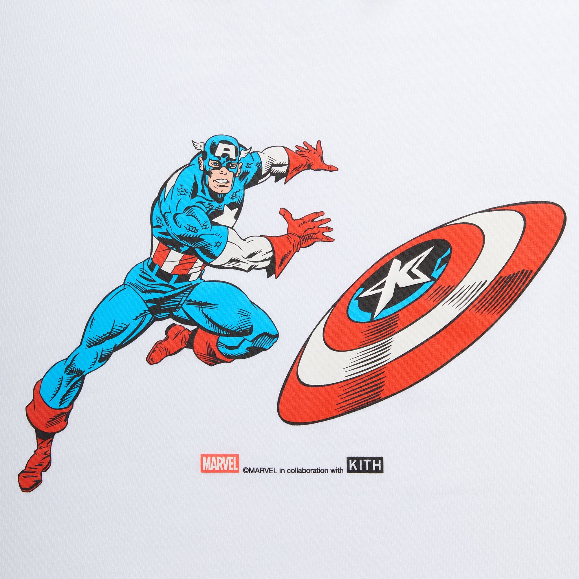 トップス Marvel Kith Captain America Vintage Tee Marvel | Kith Captain America Vintage Tee - White