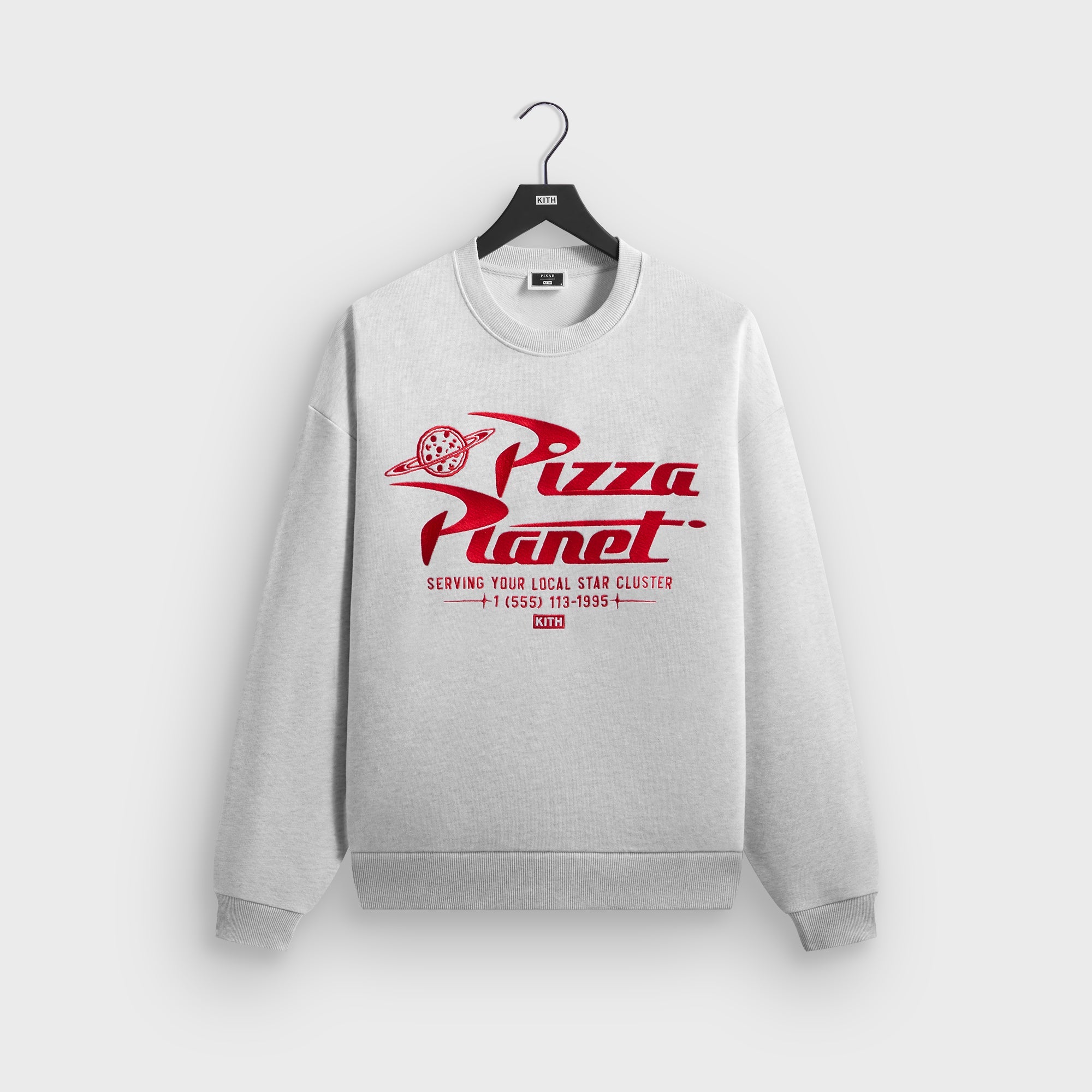 Disney | Kith for Pixar Pizza Planet Nelson Crewneck - Light Heather G