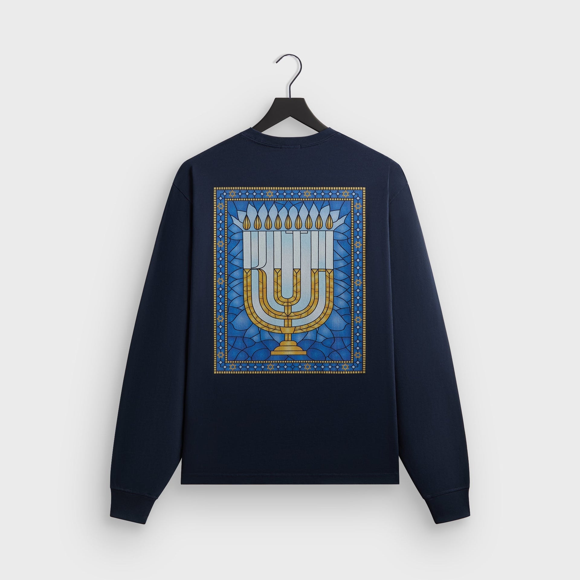 Kith Hanukkah Stained Glass Long Sleeve Tee - Nocturnal - PH