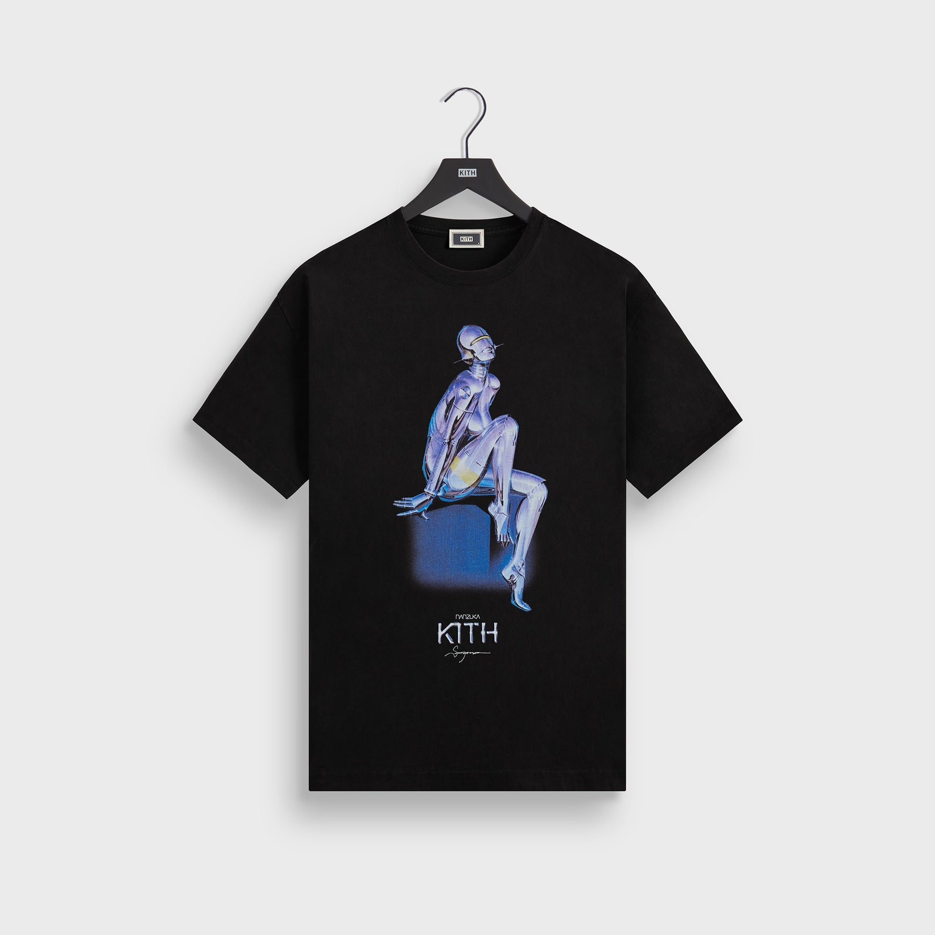 Kith for Nanzuka Gallery Sorayama Model A Stitch Tee - Black