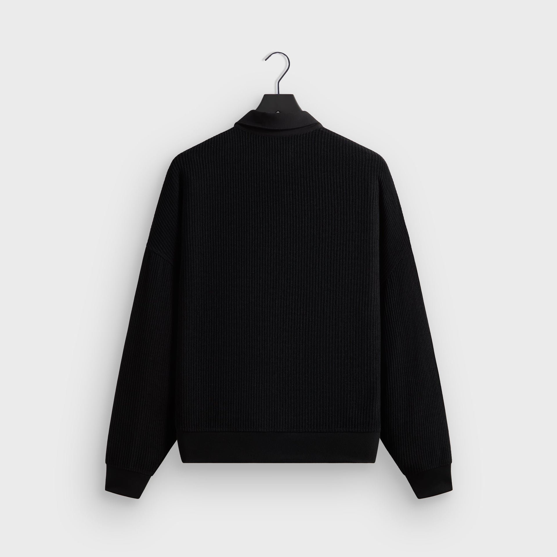 Kith Rib Stitch Ronin Henley Sweater - Black