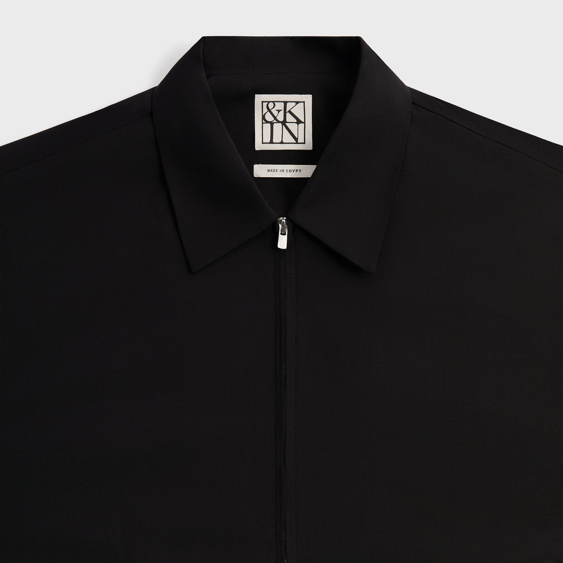 &Kin for Kith Origins Long Sleeve Davenport Tropical Wool Shirt - Black