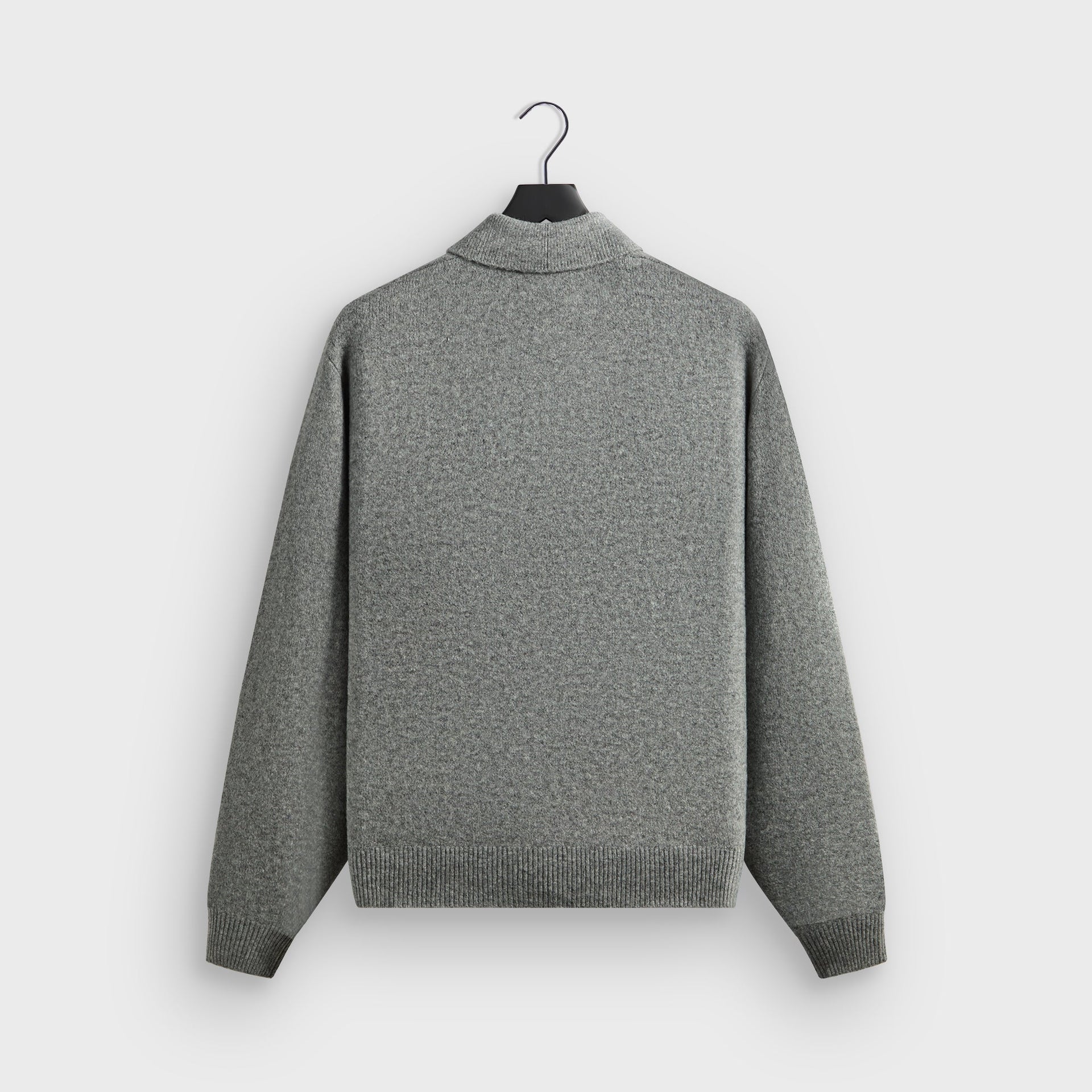 Kith Marled Harmon Rugby Pullover - Mid Heather Grey