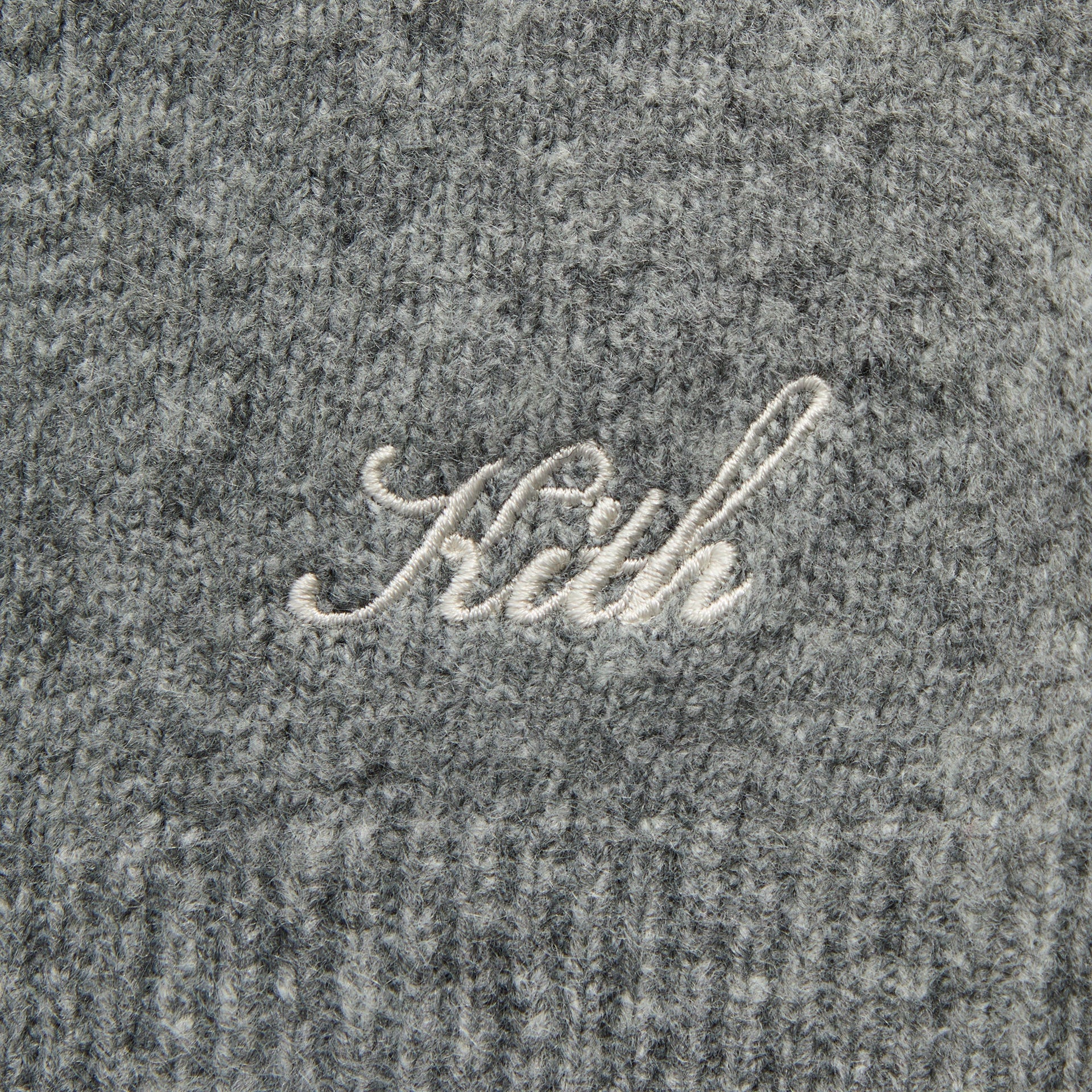 Kith Marled Harmon Rugby Pullover - Mid Heather Grey