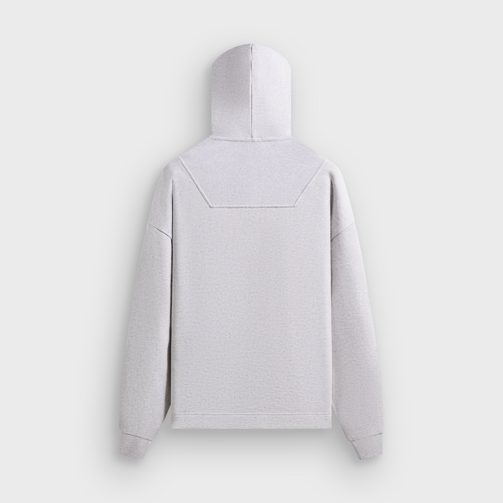 Kith Rib Neck Cropped Camden Hoodie - Light Heather Grey