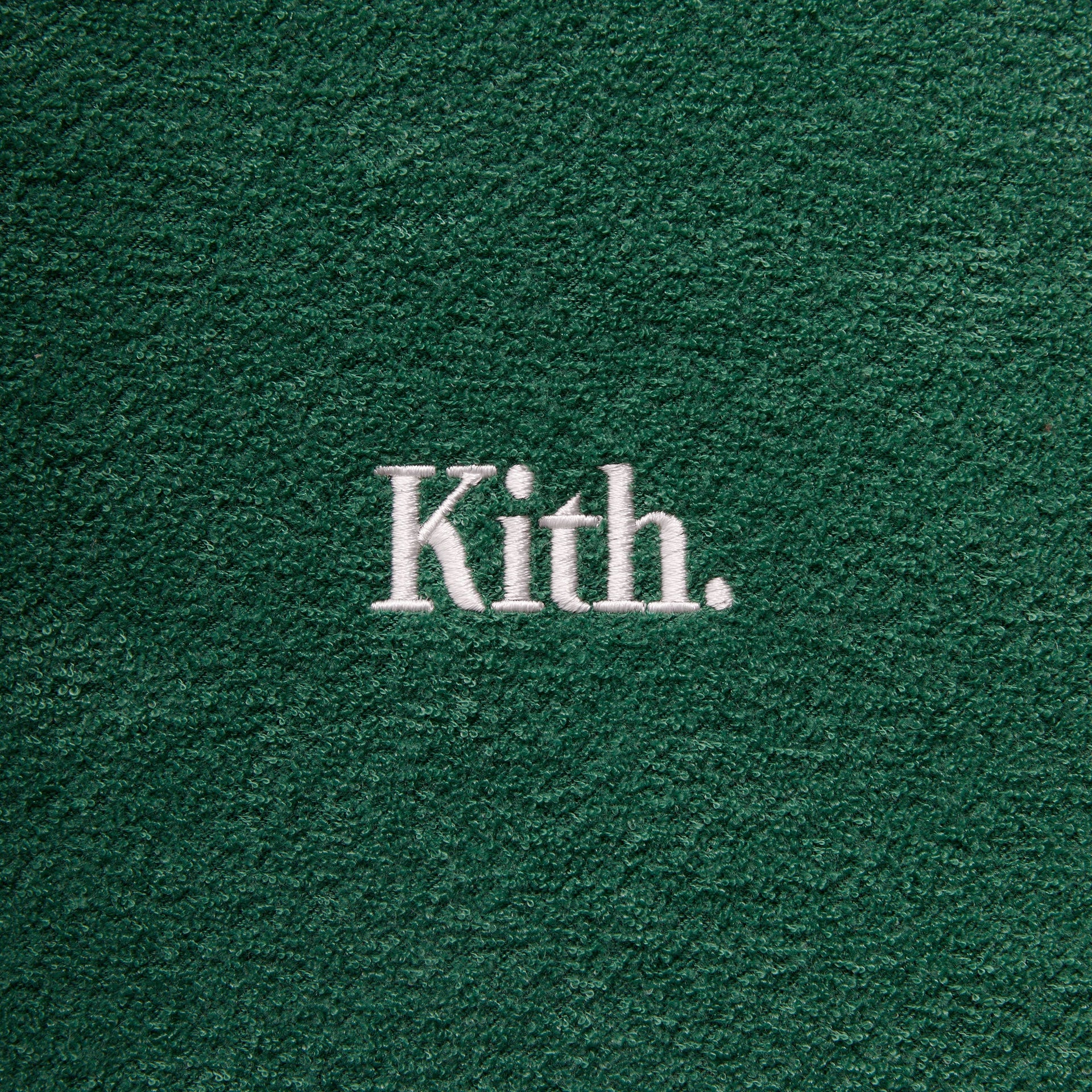 Kith Towel Boucle Long Sleeve Drew Polo - Newt