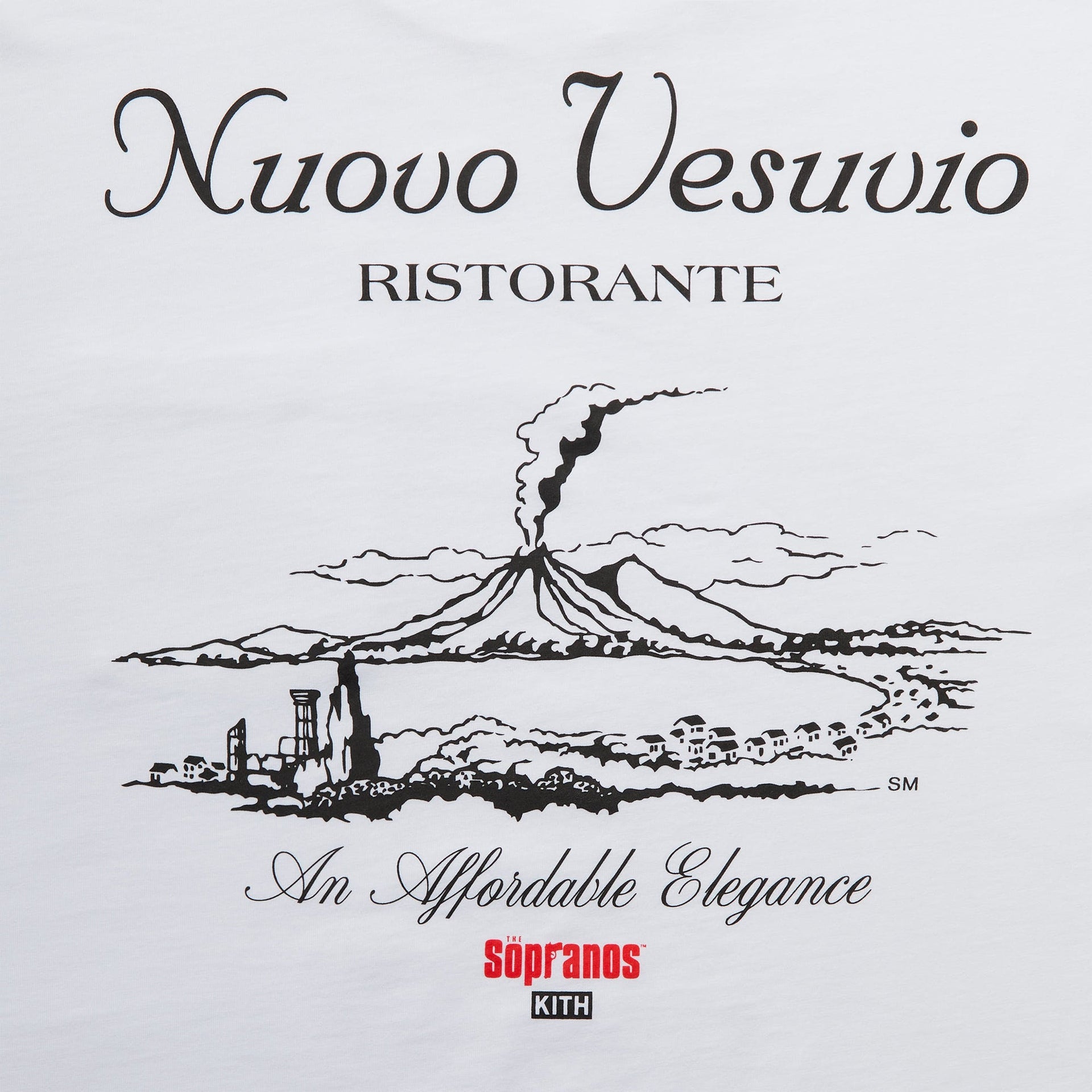 Kith for The Sopranos Nuovo Vesuvio Vintage Tee - White