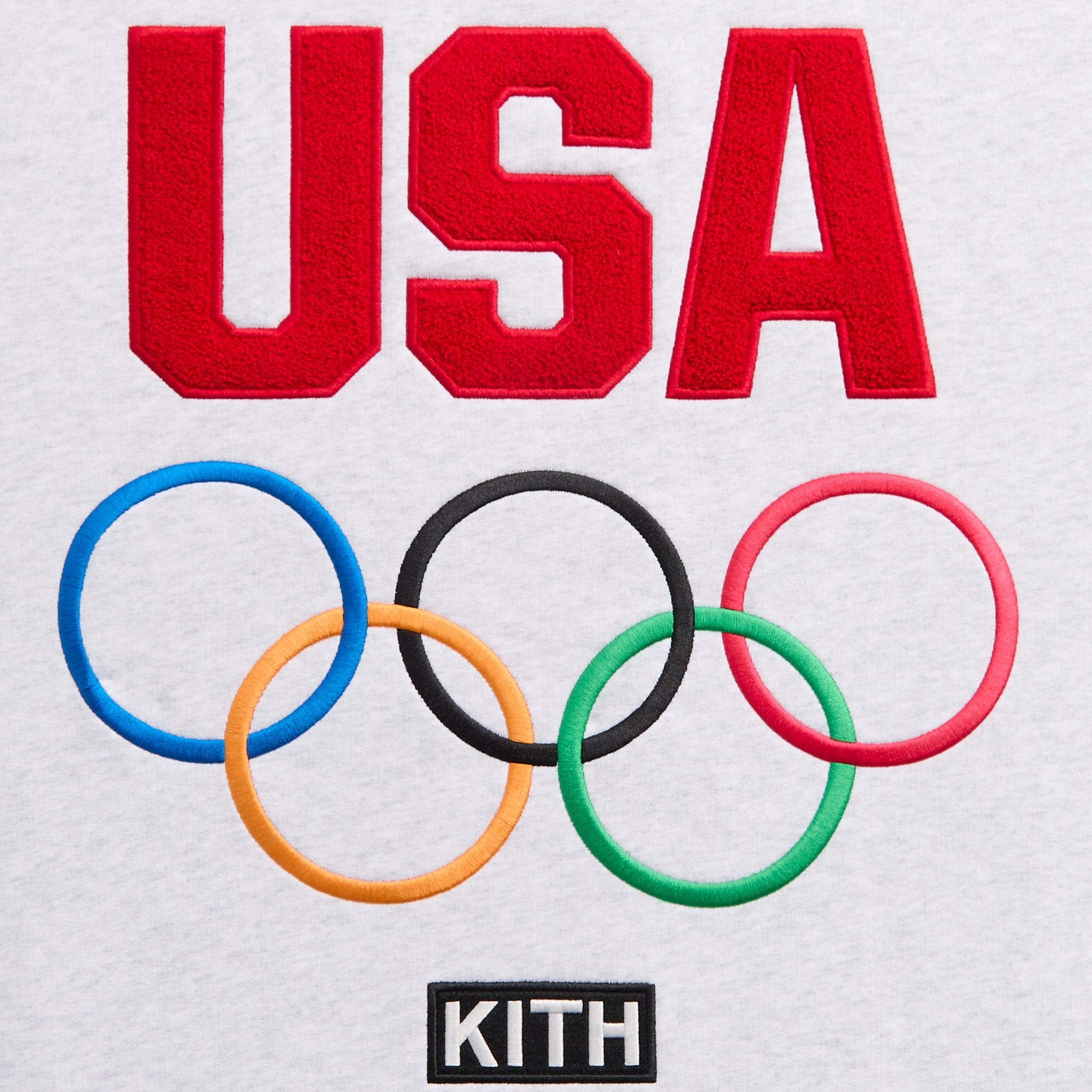 Kith for Team USA Raglan Nelson Crewneck - Light Heather Grey