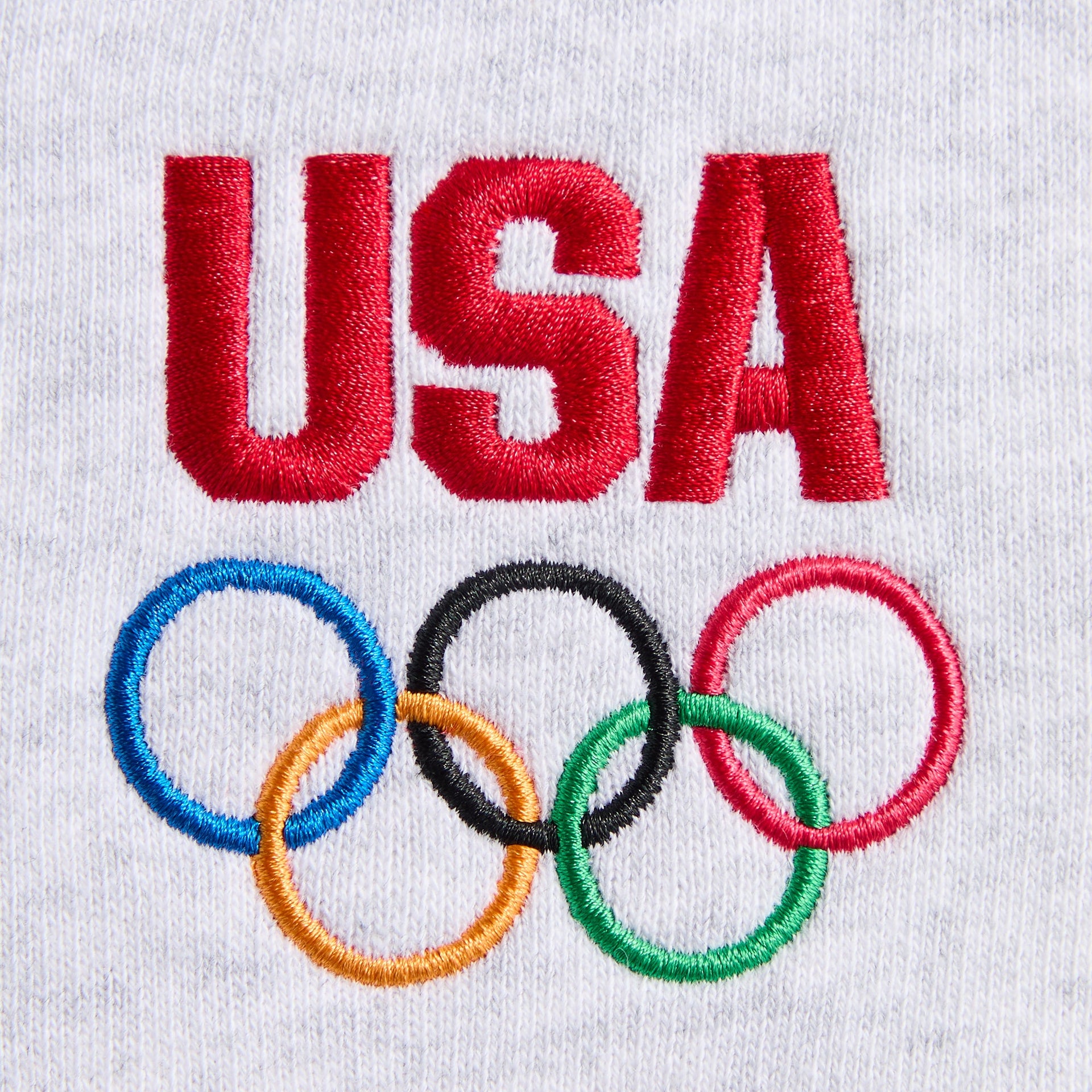 Kith for Team USA Raglan Nelson Crewneck - Light Heather Grey