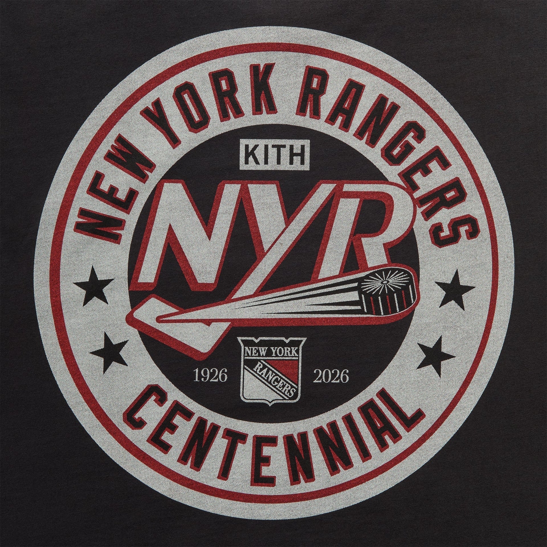 Kith for the New York Rangers Retro Centennial Bishop Tee - Black - PH
