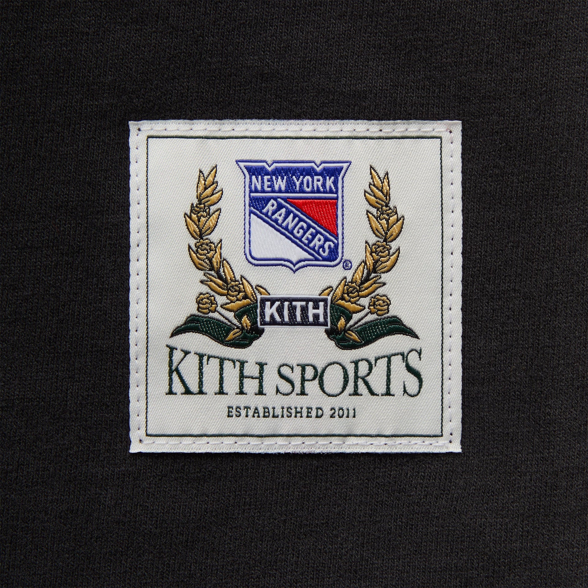 Kith for the New York Rangers Retro Centennial Bishop Tee - Black