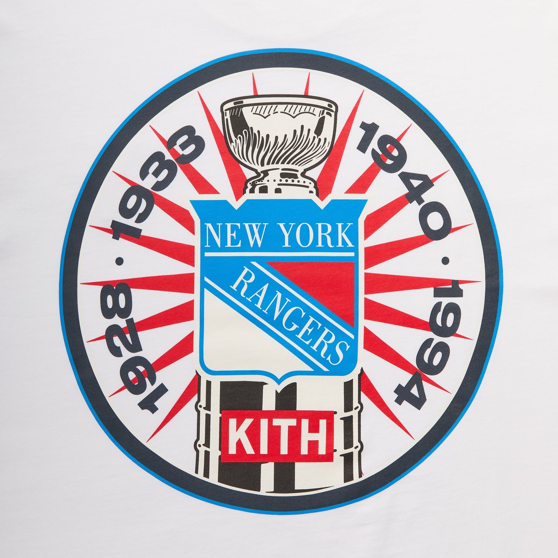 Kith for the New York Rangers Stanley Cup Vintage Tee - White - PH