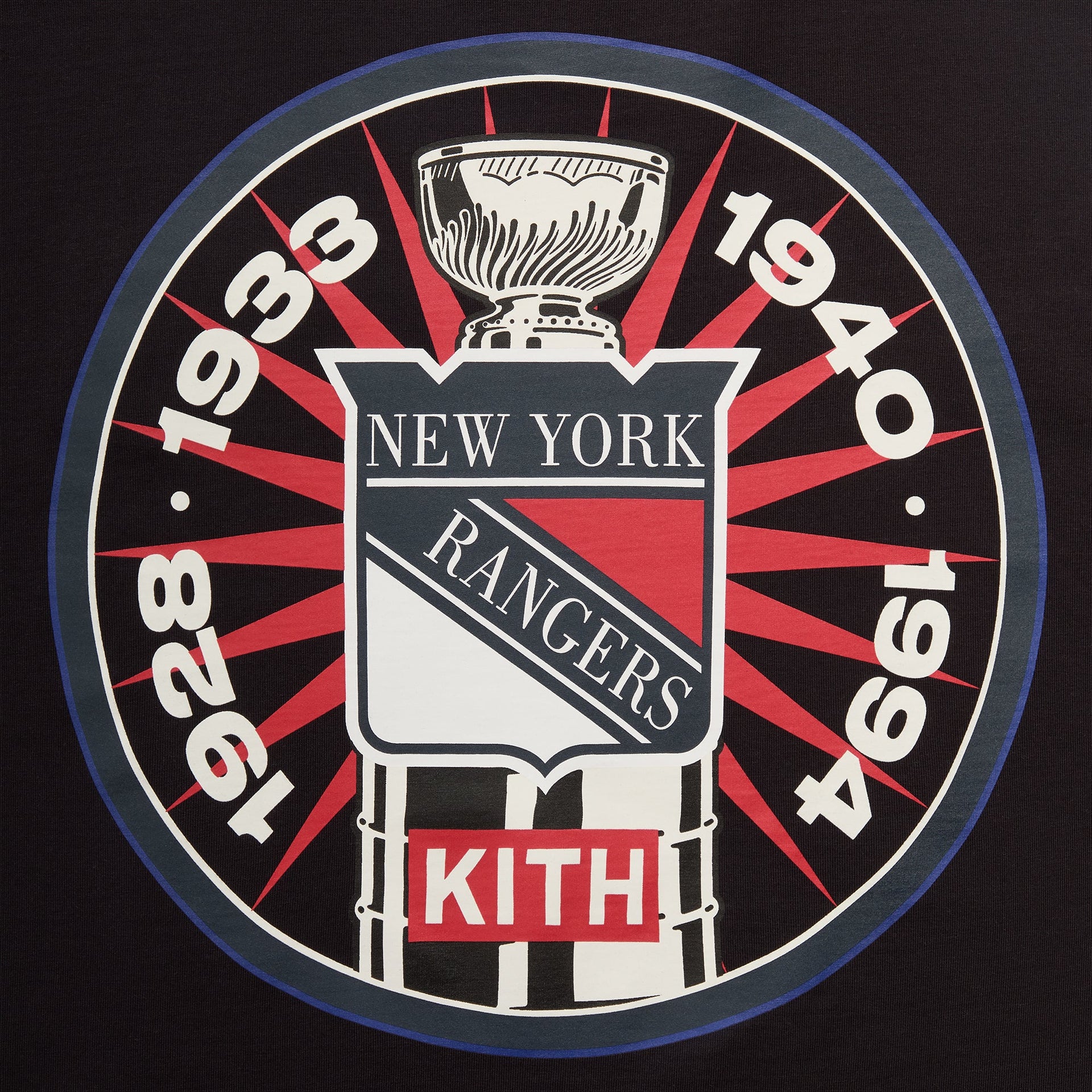 Kith for the New York Rangers Stanley Cup Vintage Tee - Ink