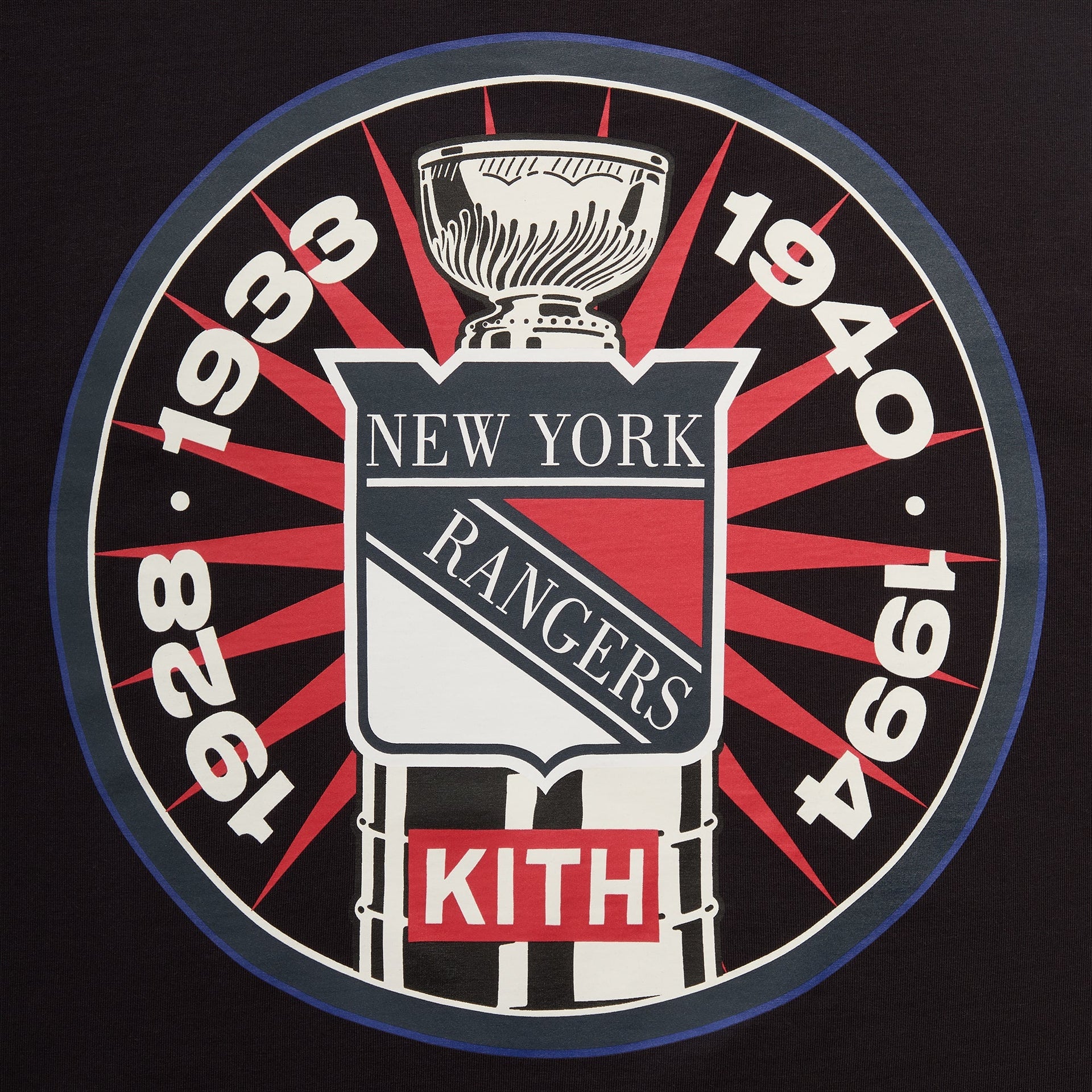Kith for the New York Rangers Stanley Cup Vintage Tee - Ink - PH