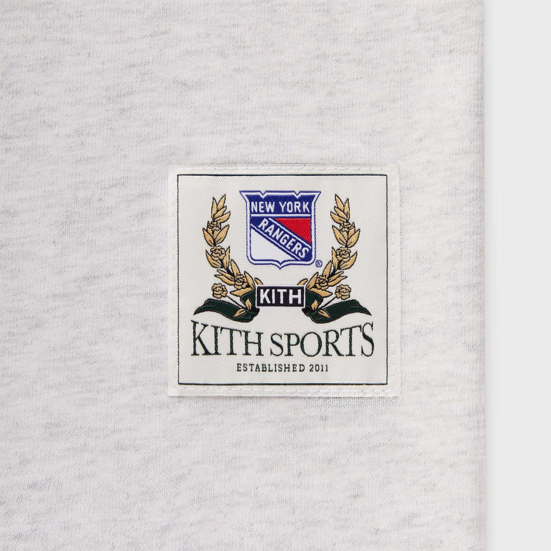 Kith for the New York Rangers Madison Square Garden Puck Vintage Tee - Light Heather Grey