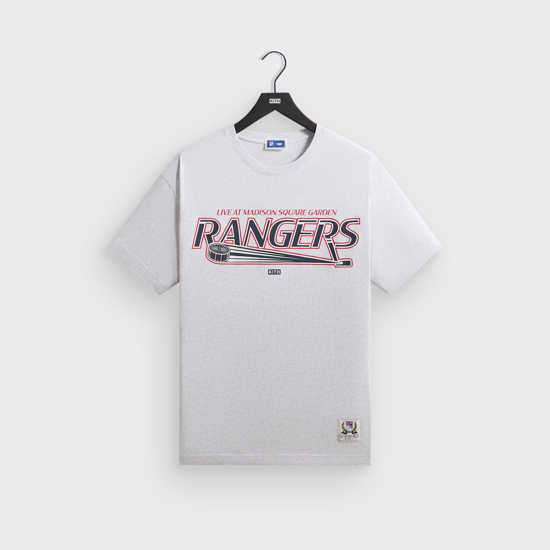 Kith for the New York Rangers Madison Square Garden Puck Vintage Tee - Light Heather Grey - PH