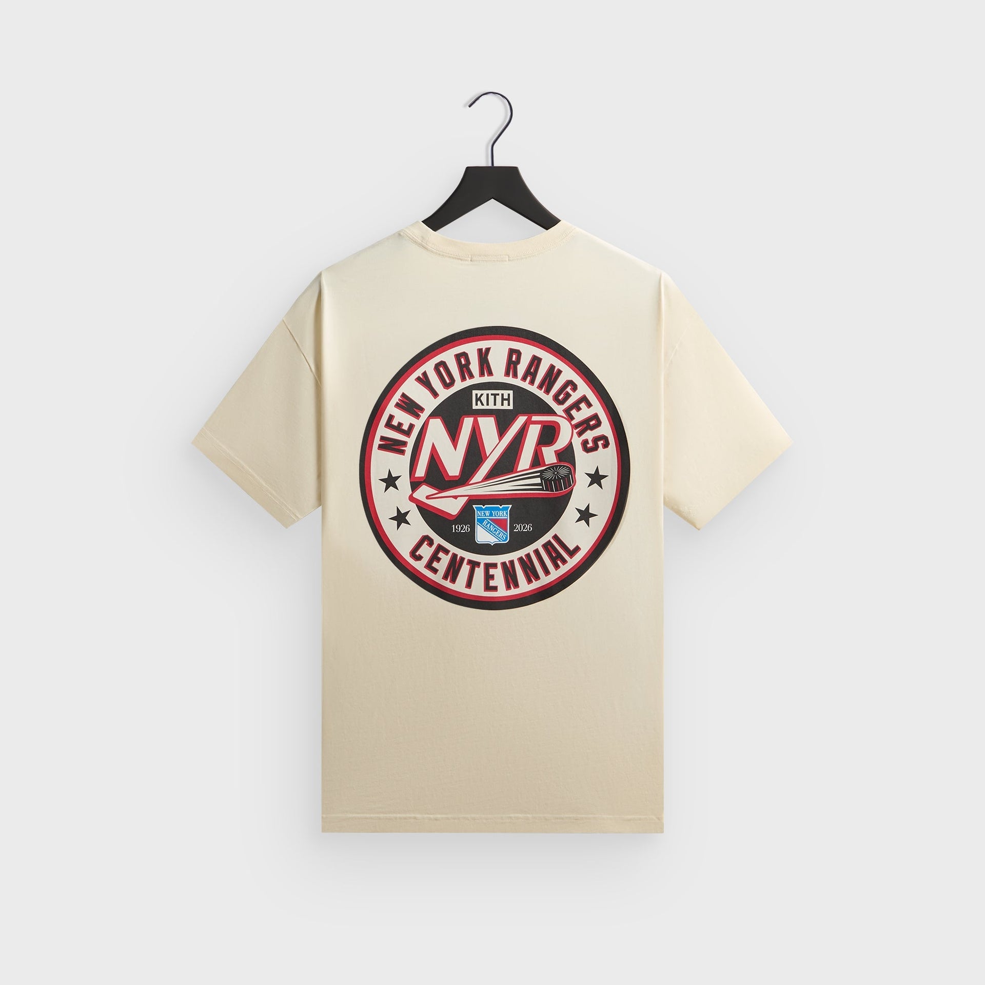 Kith for the New York Rangers Madison Square Garden Puck Vintage Tee - Sandrift - PH