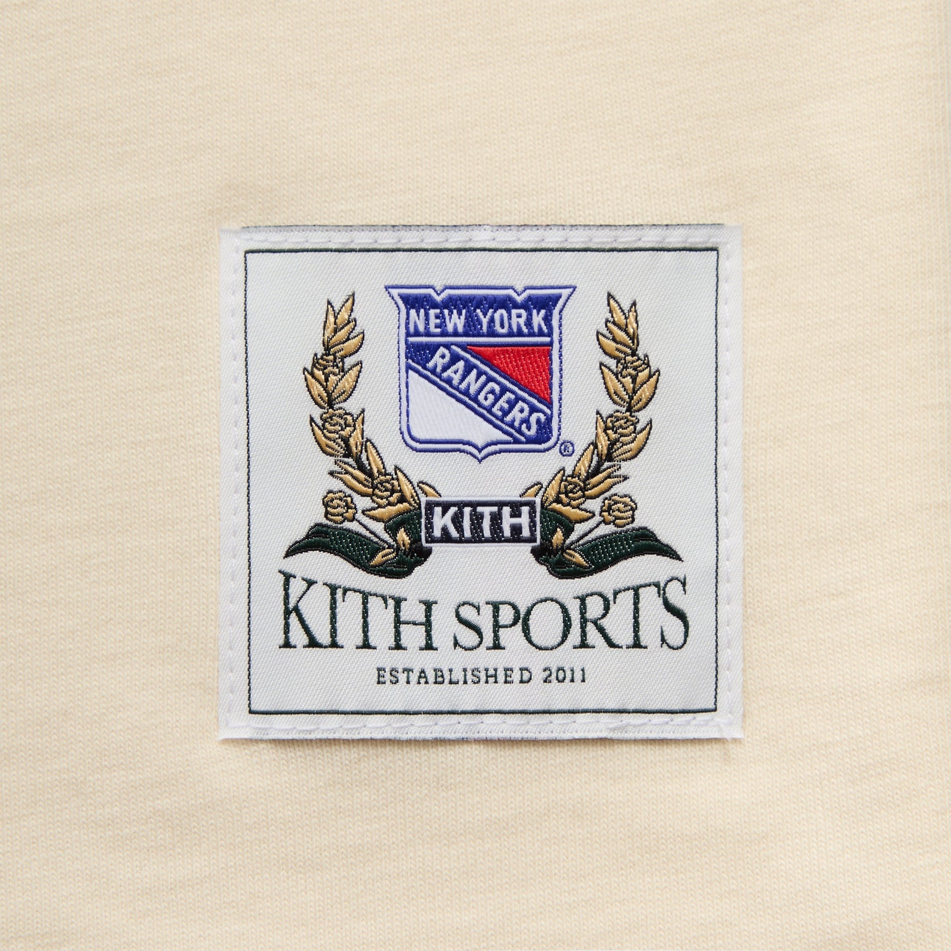 Kith for the New York Rangers Madison Square Garden Puck Vintage Tee - Sandrift - PH