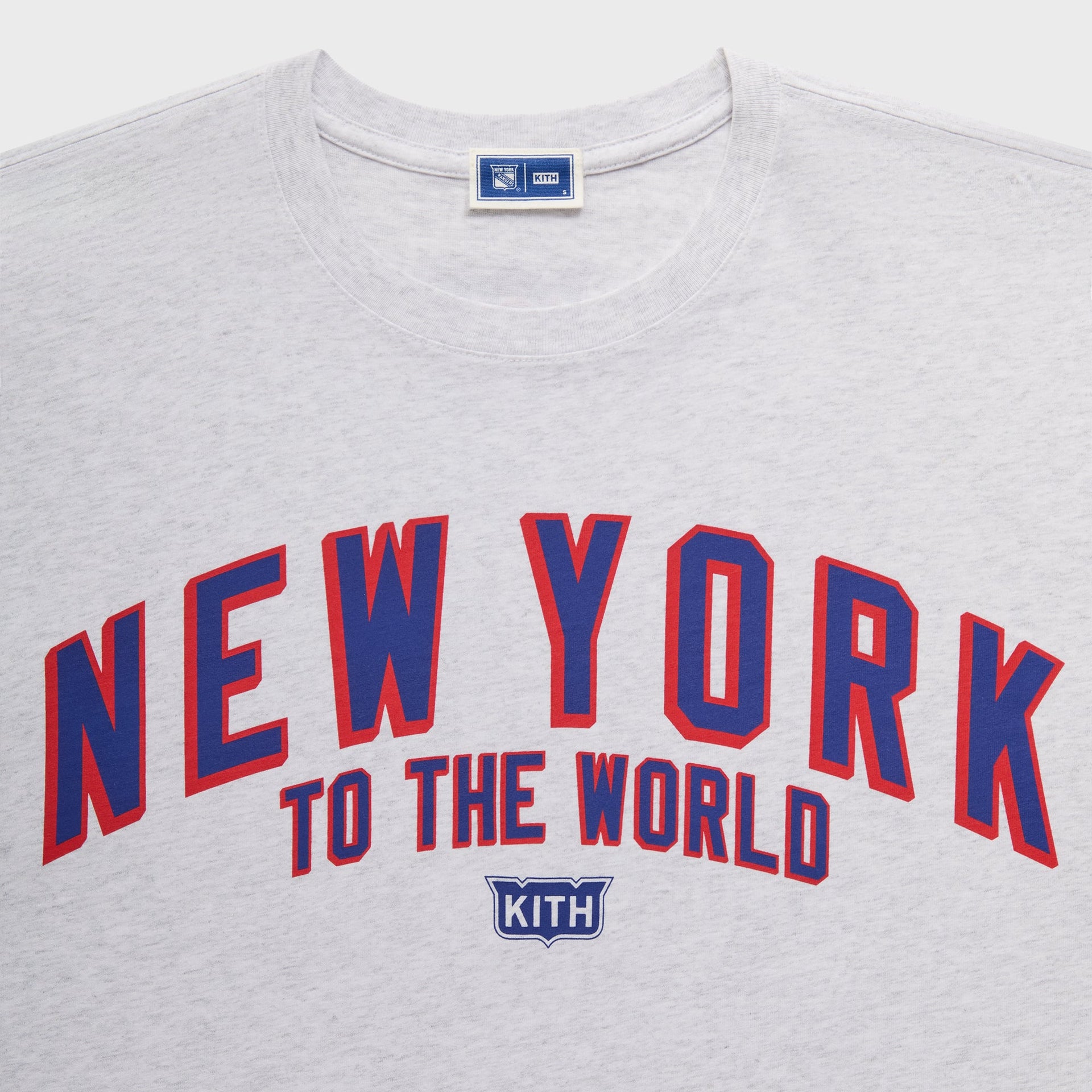 Kith for the New York Rangers New York Vintage Jones Tee - Light Heather Grey