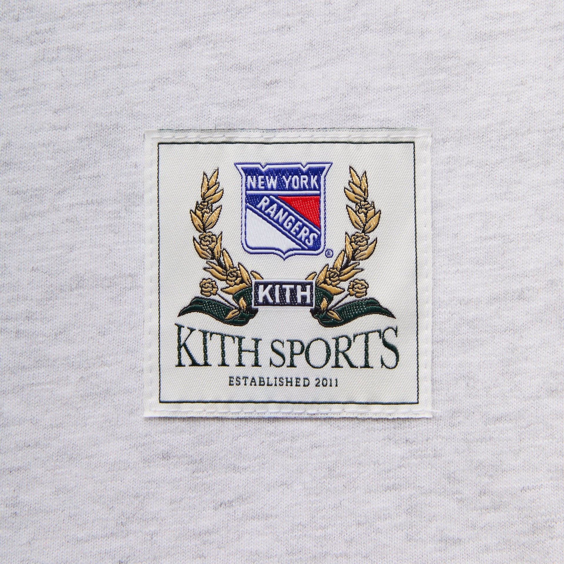 Kith for the New York Rangers New York Vintage Jones Tee - Light Heather Grey - PH